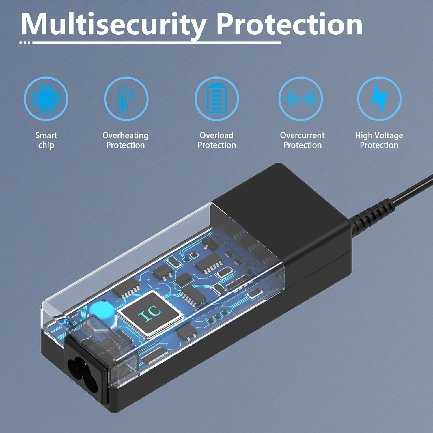 65W 45W Laptop Charger Adapter Compatible with Acer Aspire 3 5 E1 E5 E15 ES1 V3 V5 V7 R3 R7 S3 M3 M5 E5 575 5253 5336 5349 5534 5552 5560 5733 5742 5750 6423 7560 N19C3 N16Q2 N17Q4 Power Cord C0028 image number 4