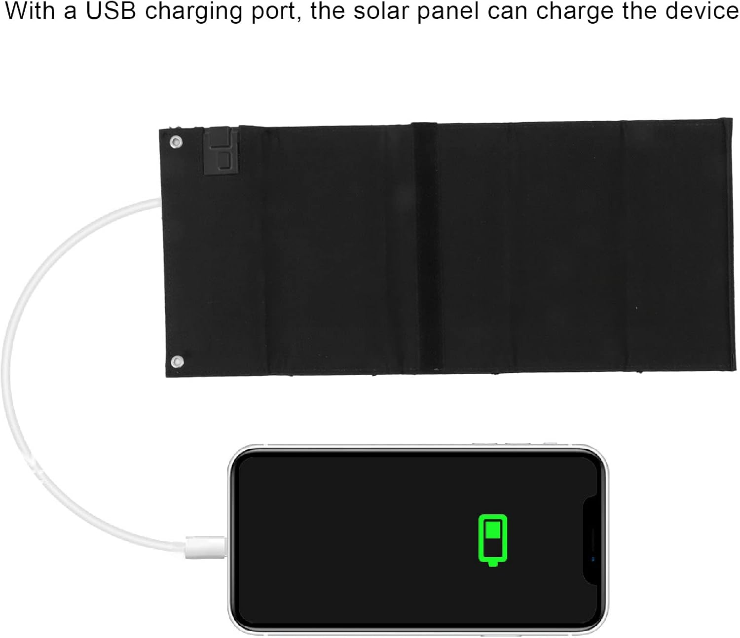 40W Solar Panel Charging Bag, Foldable Monocrystalline Solar Panel Charger with USB Interface for Laptop Outdoor Camping Hiking Emergency Charging (Black) image number 1