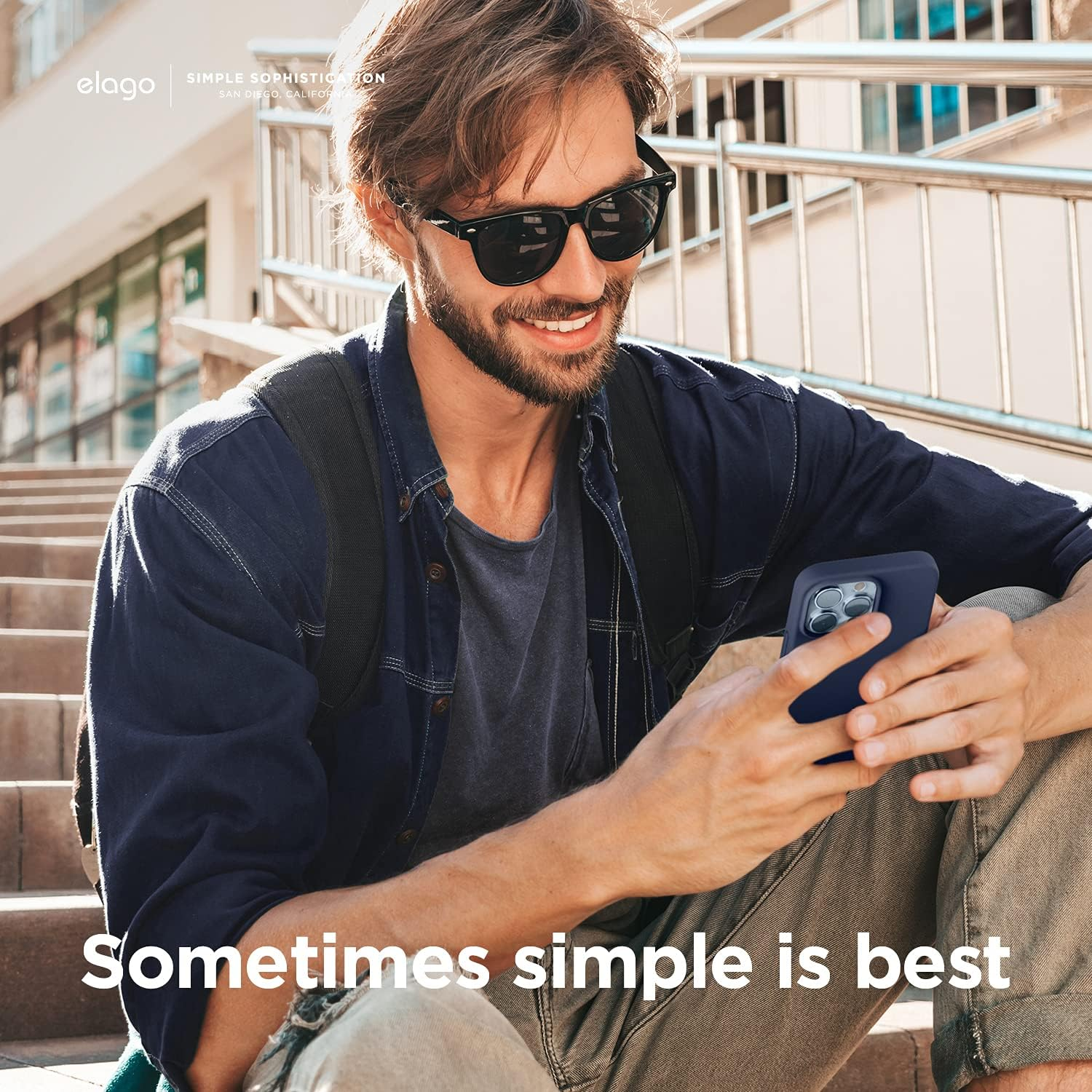 Elago Liquid Silicone Case Compatible with Iphone 13 Pro Case (6.1"), Premium Silicone, Full Body Protection - 3 Layer Shockproof Phone Cover, Anti-Scratch Soft Microfiber Lining (Jean Indigo) - Black image number 3