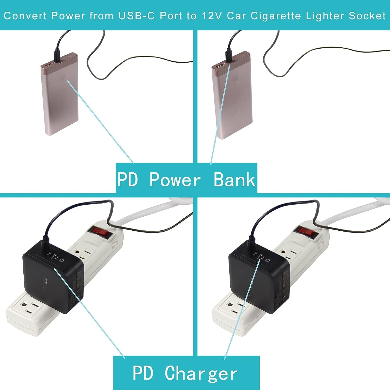 USB Type C to DC 9V 5.5 * 2.1Mm Plug PD Converter Charging Cable 1M with DC Barrel Power Cable with 2.5 * 5.5Mm 3.5 * 1.35Mm Adapter image number 4