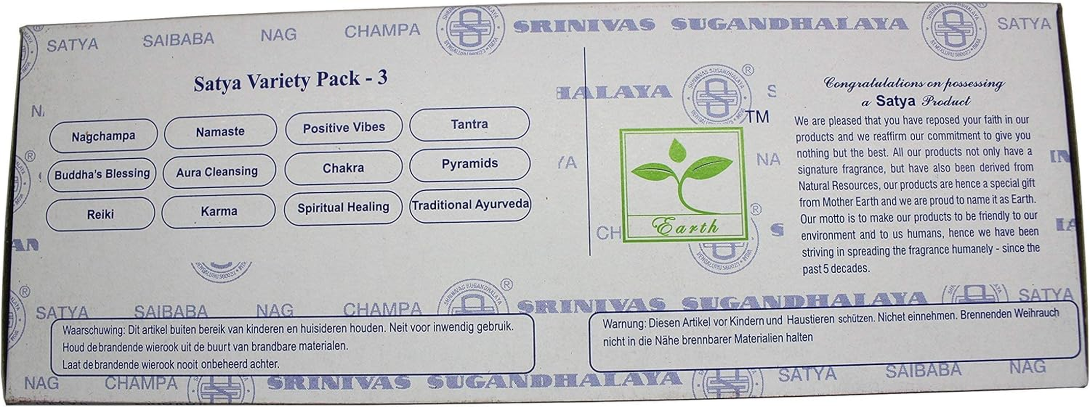 Set of 12 Nag Champa Namaste Positive Vibes Tantra Buddha Blessing Aura Cleansing Chakra Pyramids Reiki Karma Spiritual Healing Traditional Ayurveda by Satya image number 4