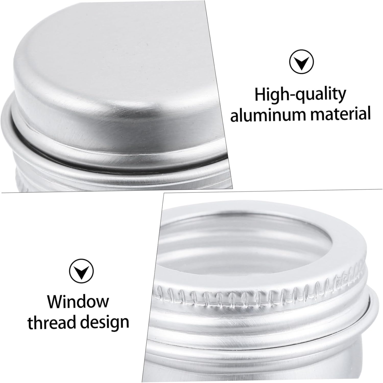 LIFKOME Screw Lid Aluminum Jar 15Pcs 5Ml Cosmetic Cream Containers Refillable Aluminium Makeup Sample Storage Packaging for Skincare