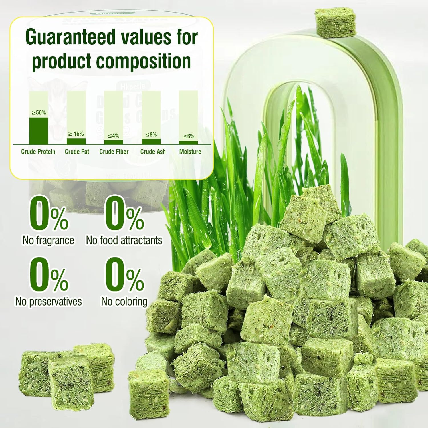 50G Cat Grass Teething Treat, Delicious Cat Grass Teething Snack Edible Cats Chew Toy for Teeth Cleaning and Hairball Removal in Cats image number 3