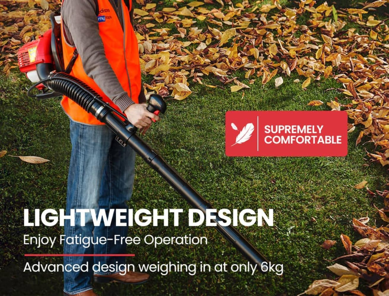 MTM Petrol Backpack Leaf Blower 500Ml Fuel Tank 30Cc 2-Stroke Commercial Blower and Extension Kit, BPX635 image number 5