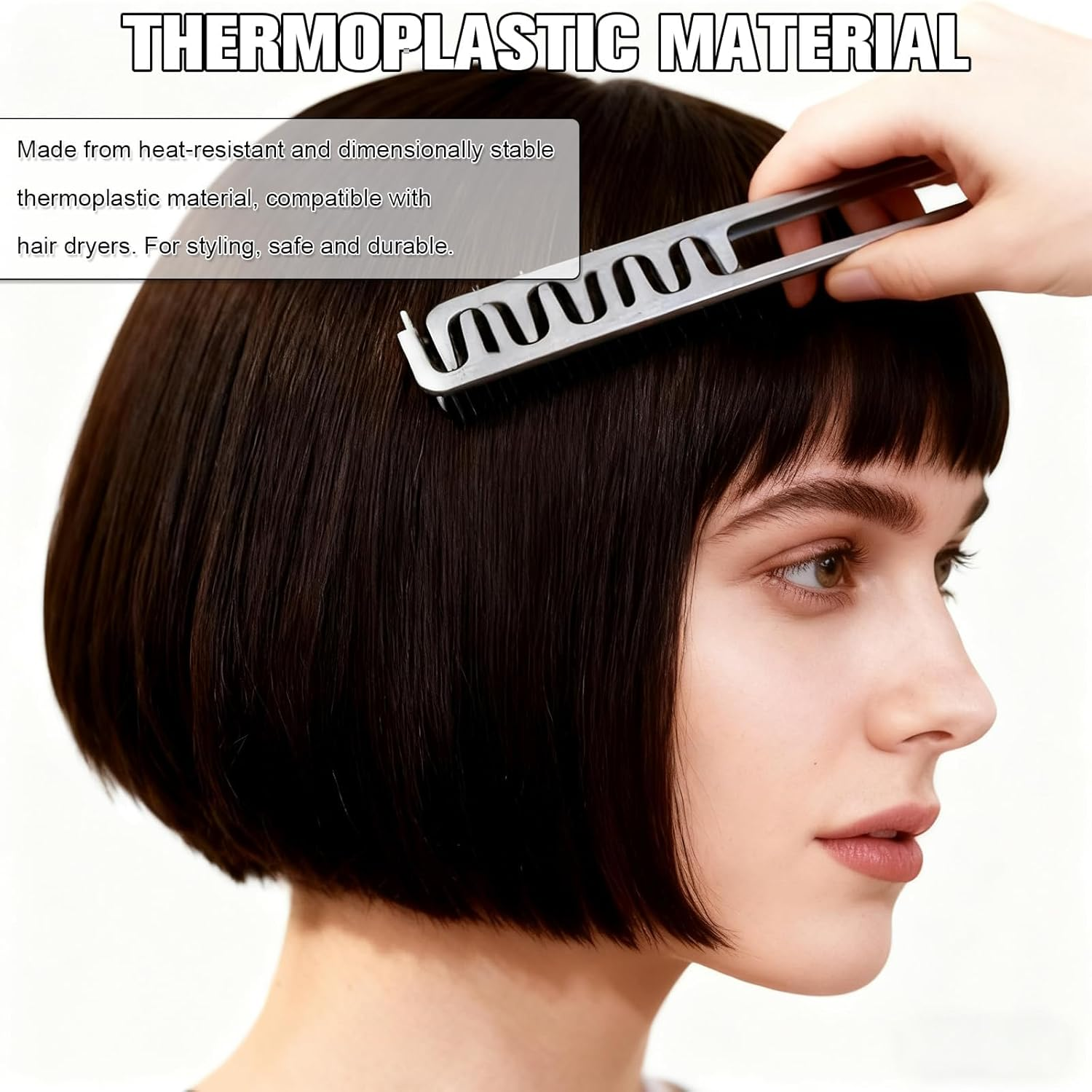 Afeamo Texture Comb, Volumizing Wide-Tooth Hair Styling Comb, Texture Combs, Volumizing Styling Tool for Cover the Bangs Seam and Fluff up Top of the Head for Women Men image number 3