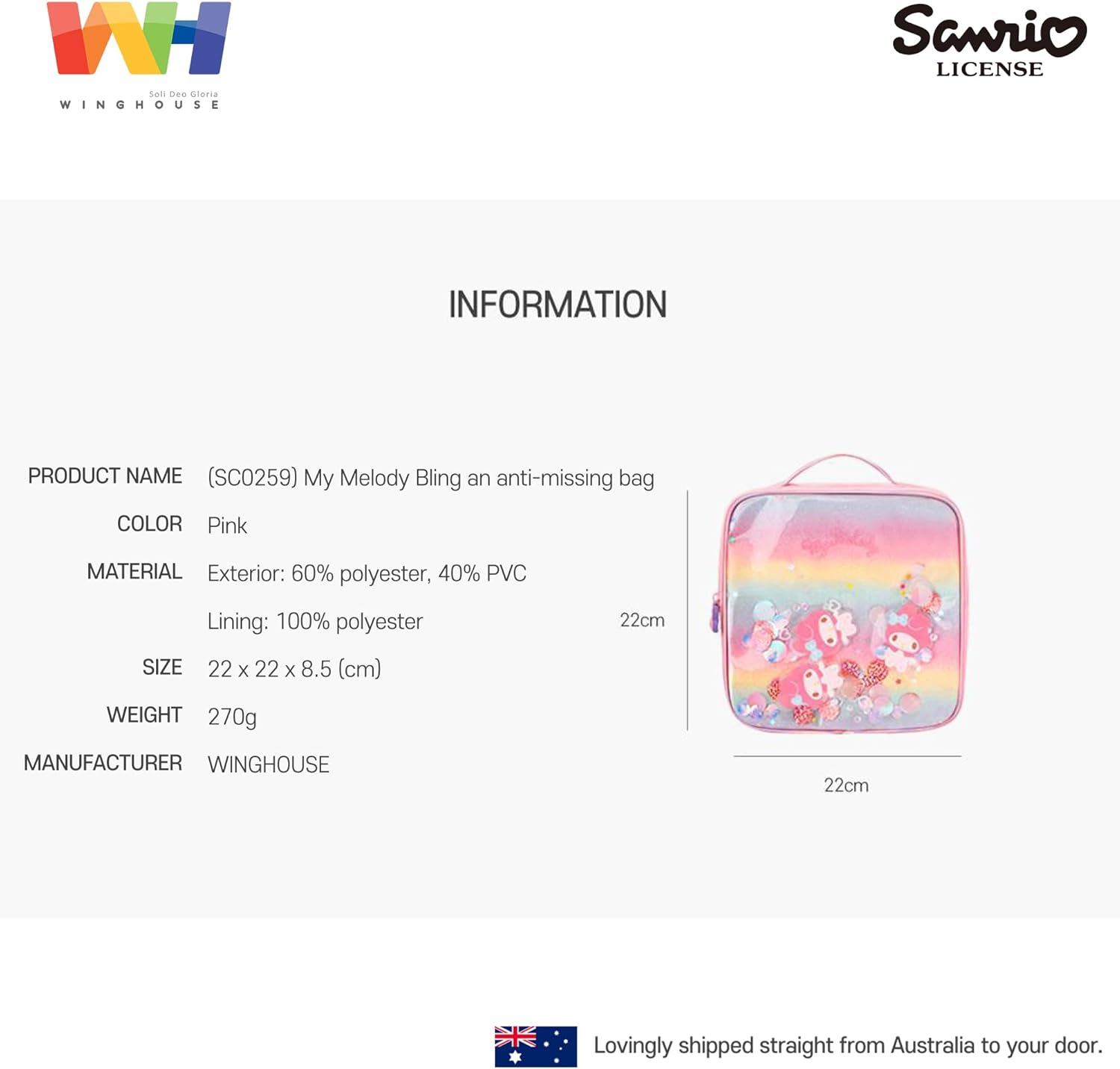 Sanrio Toddler Safety Harness Backpack &ndash; Cinnamoroll, Kuromi & My Melody | Anti-Lost Bag with Leash Strap for Kids | Kawaii Character Travel Daypack | Official Sanrio image number 3