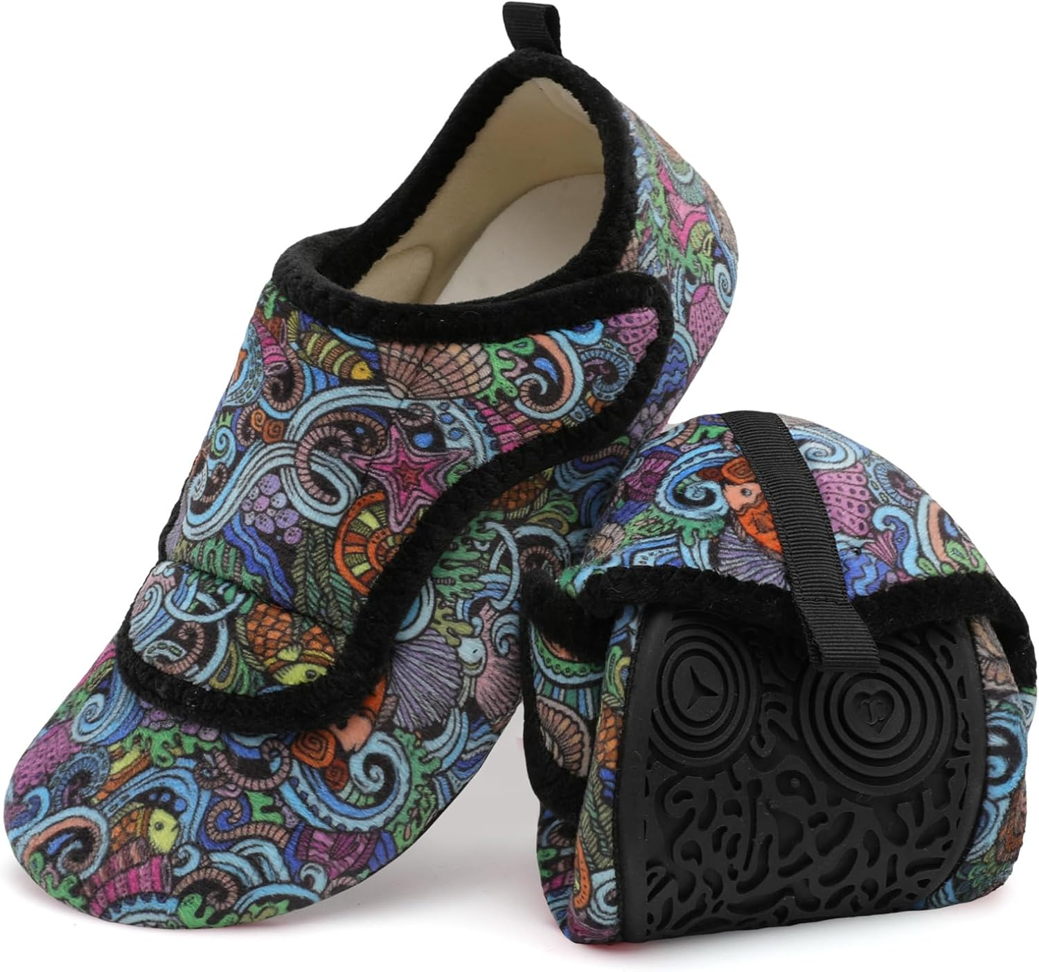 BARERUN Slippers for Women Men Wide House Diabetic Shoes for Women Men Warm Arthritis Edema Swollen Neuropathy Socks Slip on Adjustable Fuzzy Comfy Soft Womens Mens Bedroom Sliipers image number 4