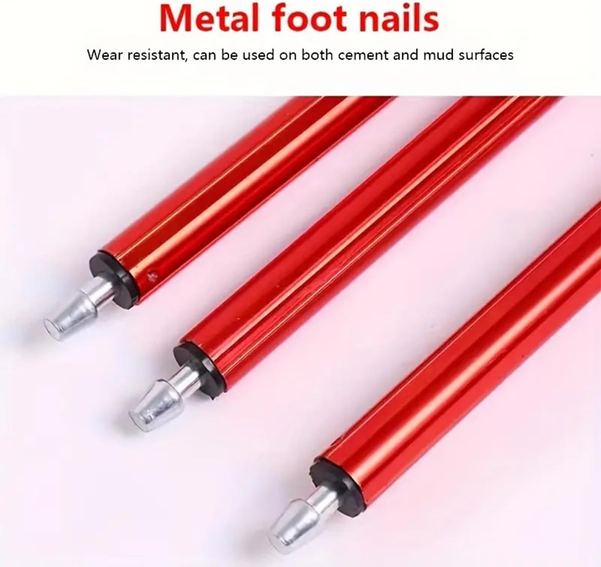 AIMALL Telescopic Fishing Rod Holder &ndash; Aluminium Alloy Triangle Bracket, Adjustable Sea Fishing Stand with Metal Foot Nails, 34.2In Wide, Extendable to 47.2In for Beach & Shore Fishing image number 4