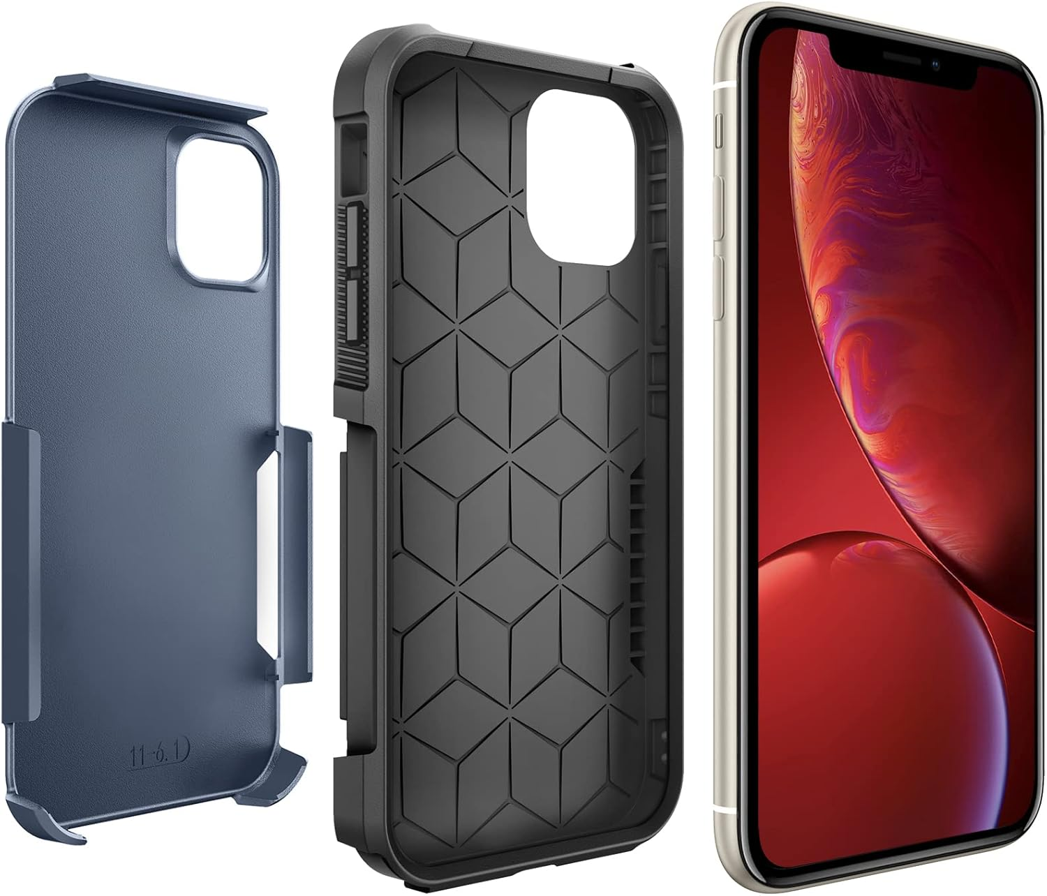 Soft Case for Iphone 11 Case(2019) 6.1-Inch, Hard Pc+Soft TPU Heavy Duty Shockproof Full Protective Tough Rugged Anti-Scratch Iphone 11 Cover