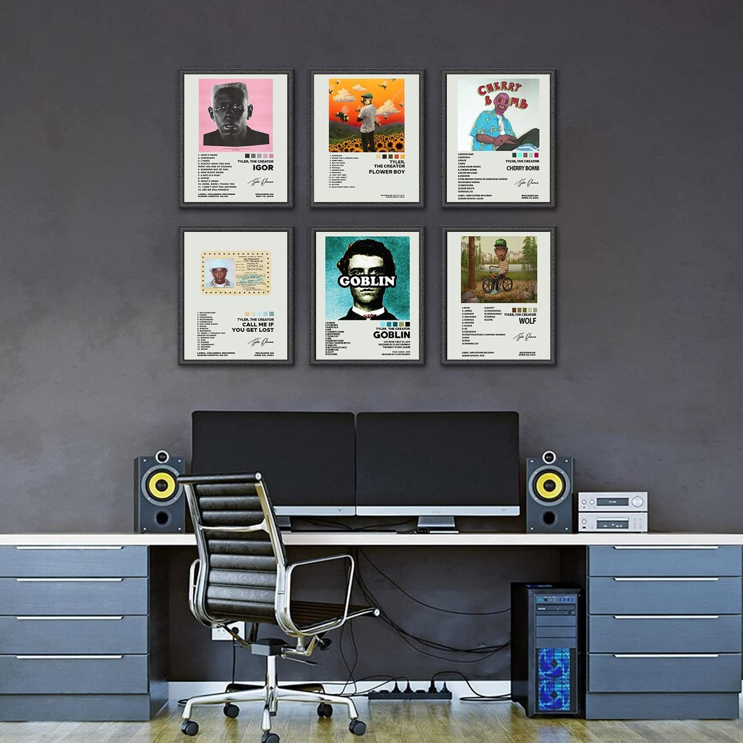 ZIENVE Tyler the Creator Album Cover Posters, Set of 6 Print Music Canvas Wall Art Album Cover Signed Limited Posters Aesthetic Room Decor, 20 X 25Cm Unframed image number 2