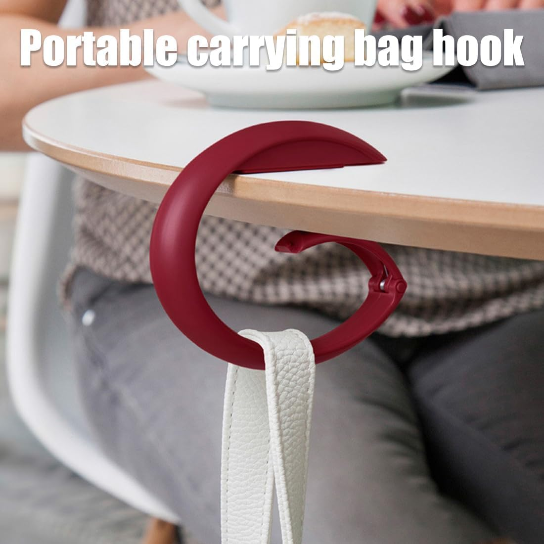 Pack of 3 Handbag Holder Bag Holder for Table, Portable Table Bag Holder, Foldable Handbag Hook for Tables Folding Purse Hooks for Women from Caf&eacute;s Restaurants image number 6