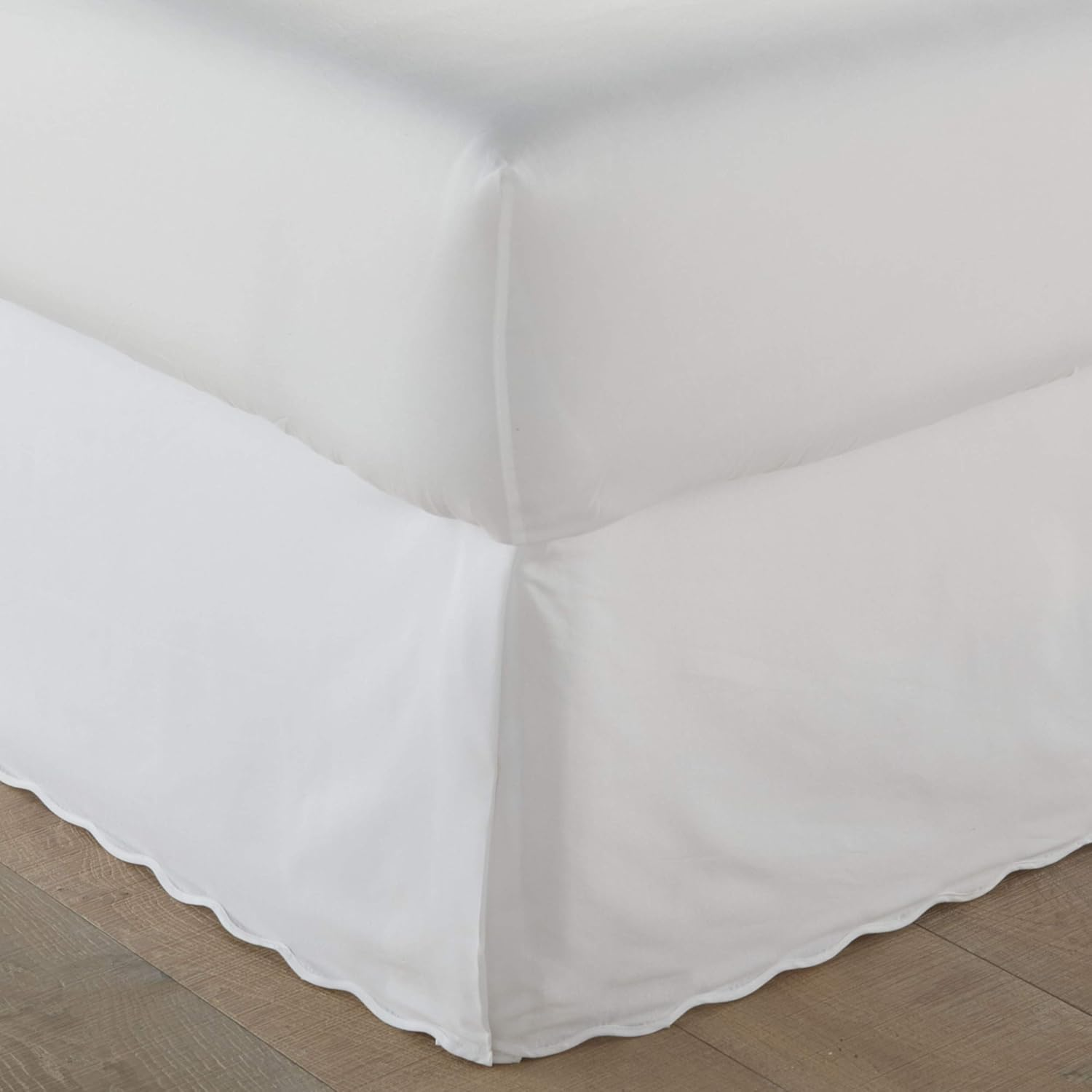 Stone Cottage - Queen Bedskirt, Cotton Tailored Bedskirt with Split Corners, Simple Stylish Home Decor (Solid White, Queen) image number 5
