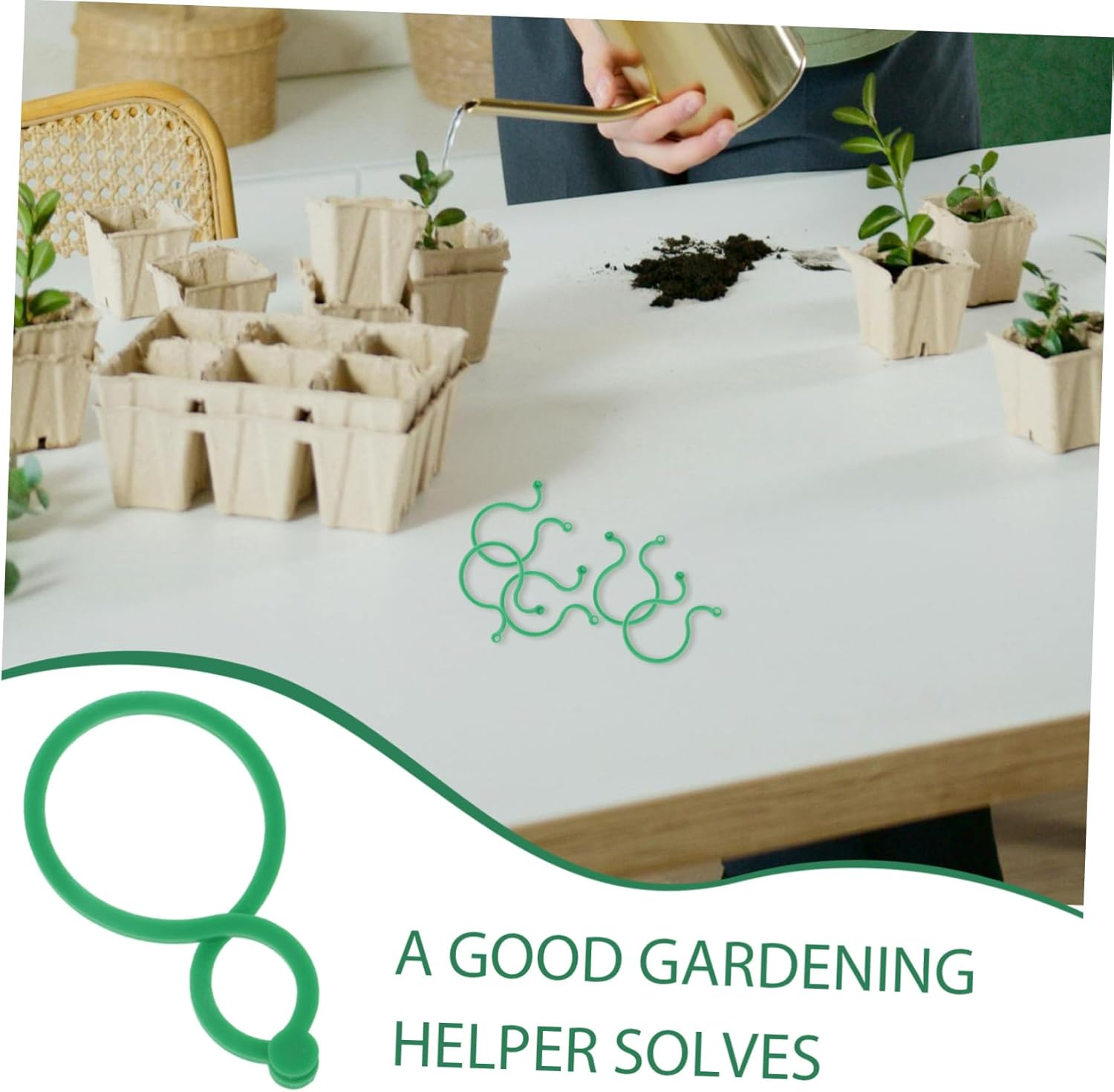 100Pcs Sturdy Plant Support Clamp Greenhouse Seedling Clip Garden Fixing Clips for Vine and Flower image number 4