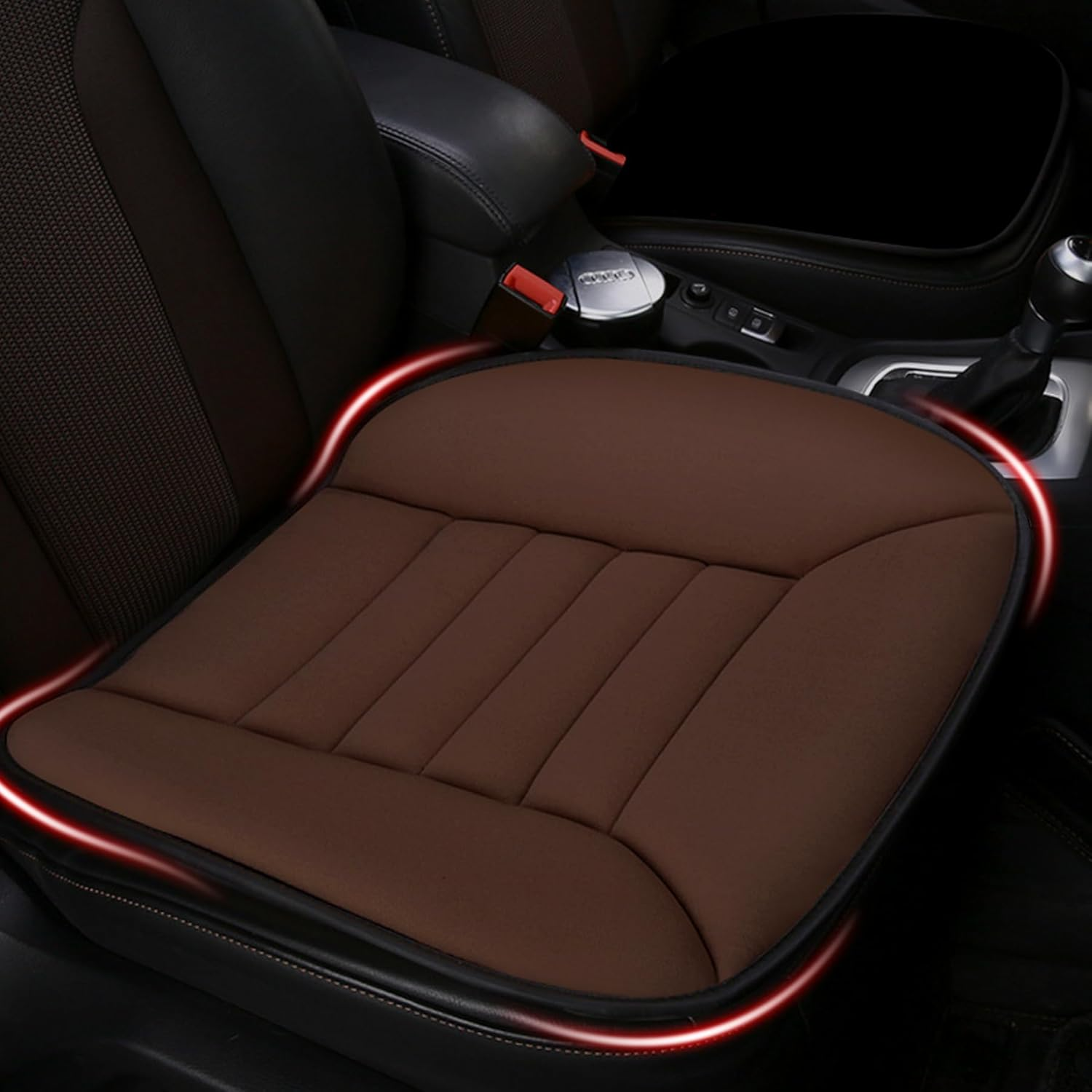 MYFAMIREA Car Seat Cushion Pad Sciatica Pain Relief Comfort Seat Protector for Car Driver Seat Office Chair Home Use Memory Foam Seat Cushion with Non Slip Bottom Black