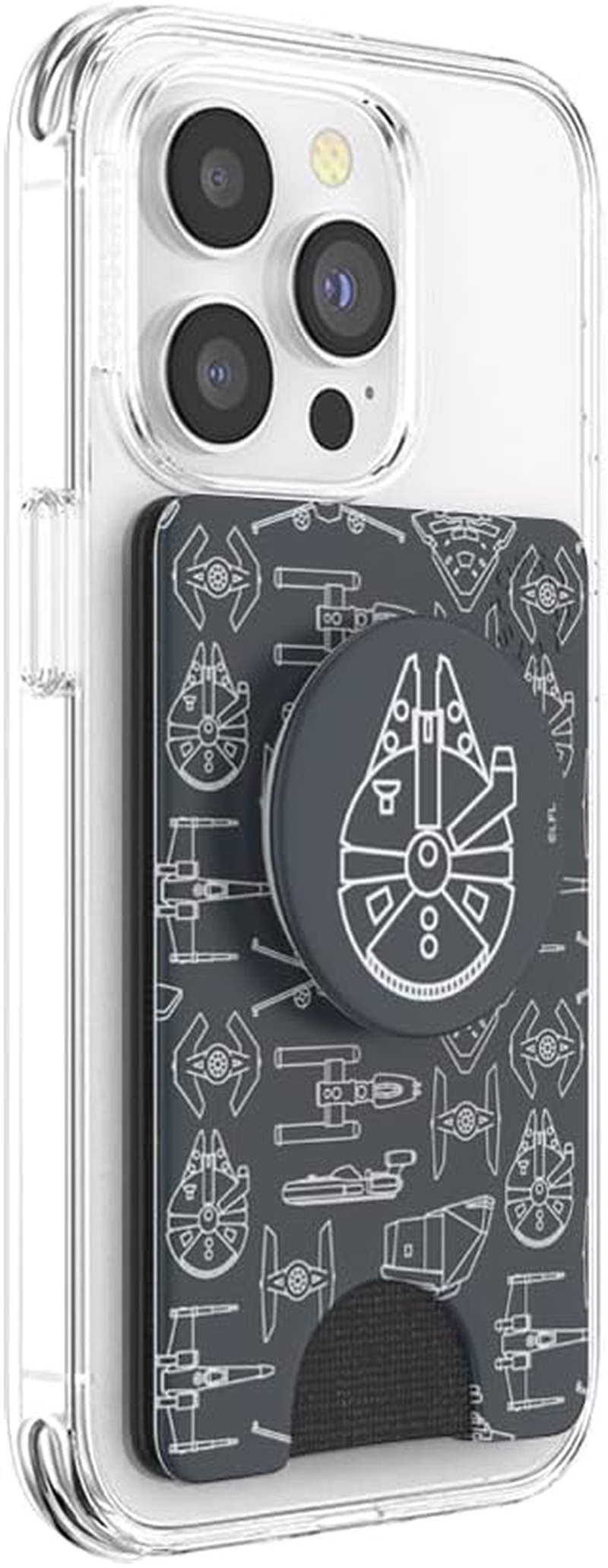 Popsockets Popwallet+ with Integrated Swappable Poptop for Smartphones and Tablets - Millenium Falcon image number 2