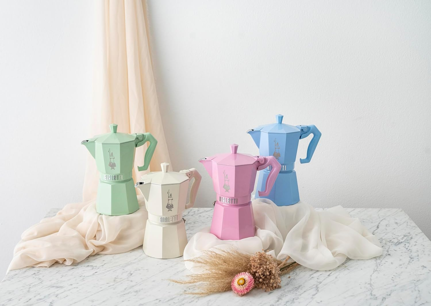 Bialetti Mocha Exclusive Sky Blue 3 Cup Open Fire (Coffee Maker, Espresso Maker, Makinetta) image number 3