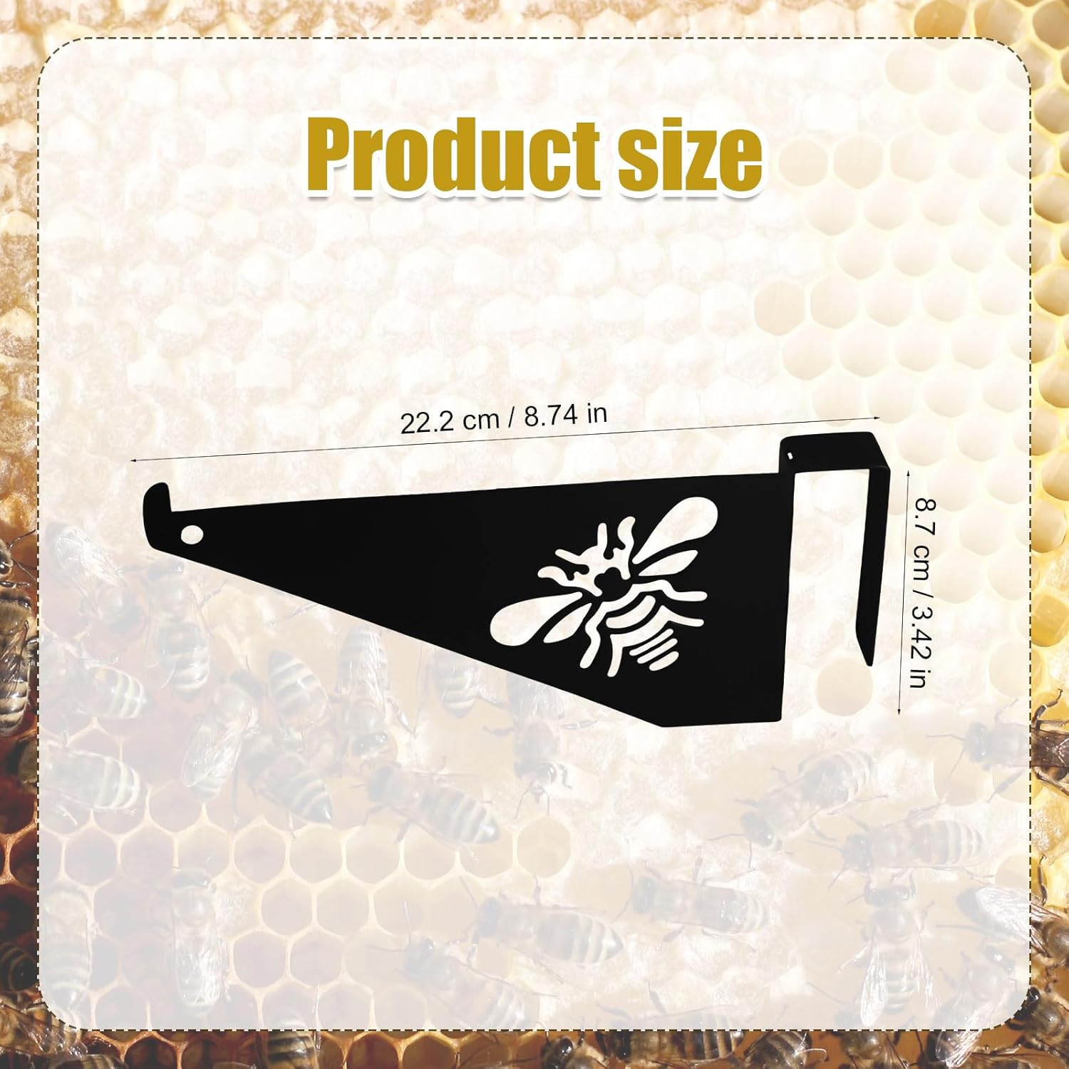 2Pcs Beehive Inspection Bracket, Bee Frame Holders Iron Bee Hive Stand for Honey Harvesting & Inspection Bee Boxes and Frames Starter Kit Beekeeping Supplies (Black) image number 4