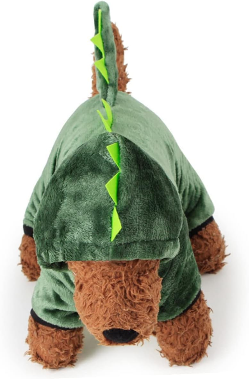 Halloween Dog Costume Dinosaur Dog Outfit Large Size Warm Pet Clothes Winter Jumpsuit image number 4