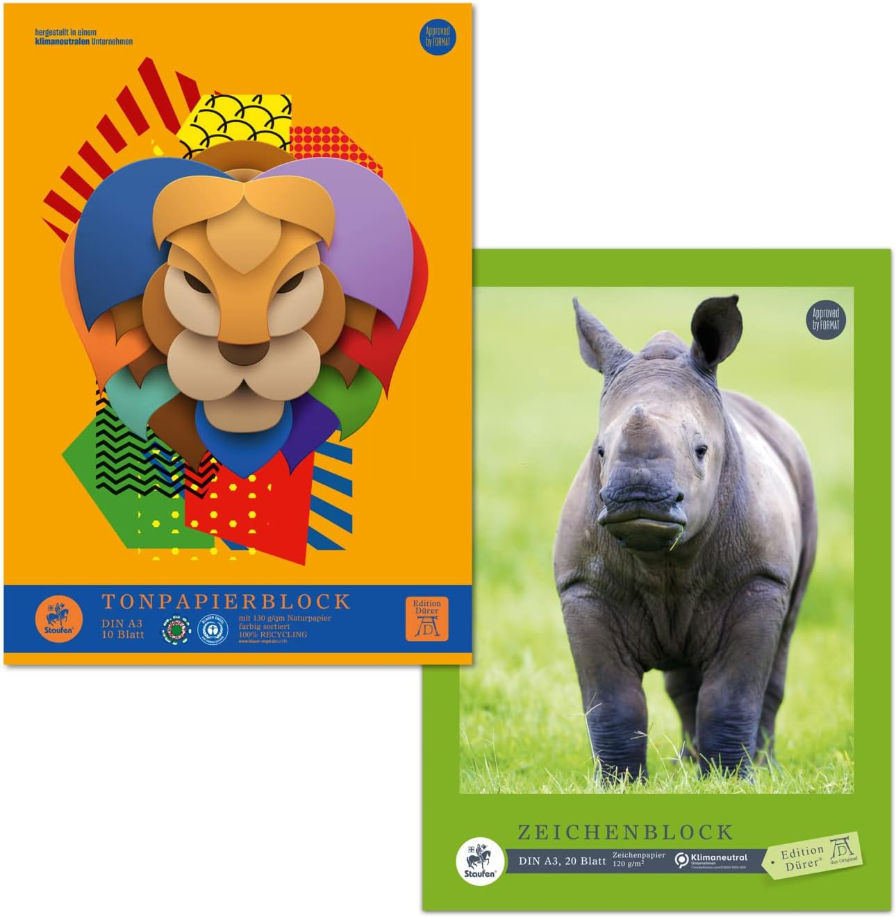 Staufen A4 Artist Set with 1 Drawing Pad, Artist Pad and Coloured Paper Pad image number 1