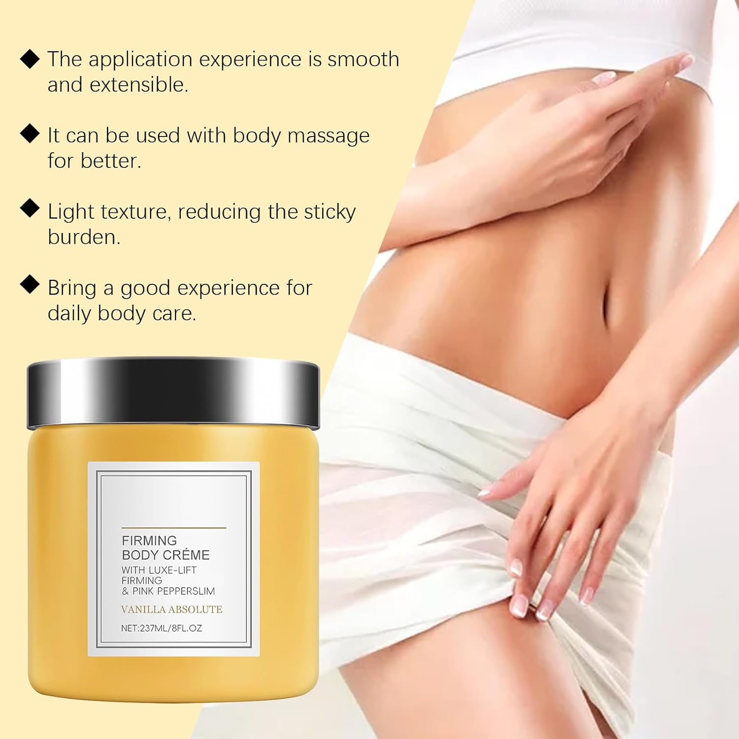 Firming and Lifting Body Creme, Vanilla Firming Body Lotion, Containing Luxurious Lifting and Firmings Complex and Pink Pepper Extract ，Nourishes Dry Skin on Skin Visibly Firmer (4Pcs) - 2Pcs image number 5