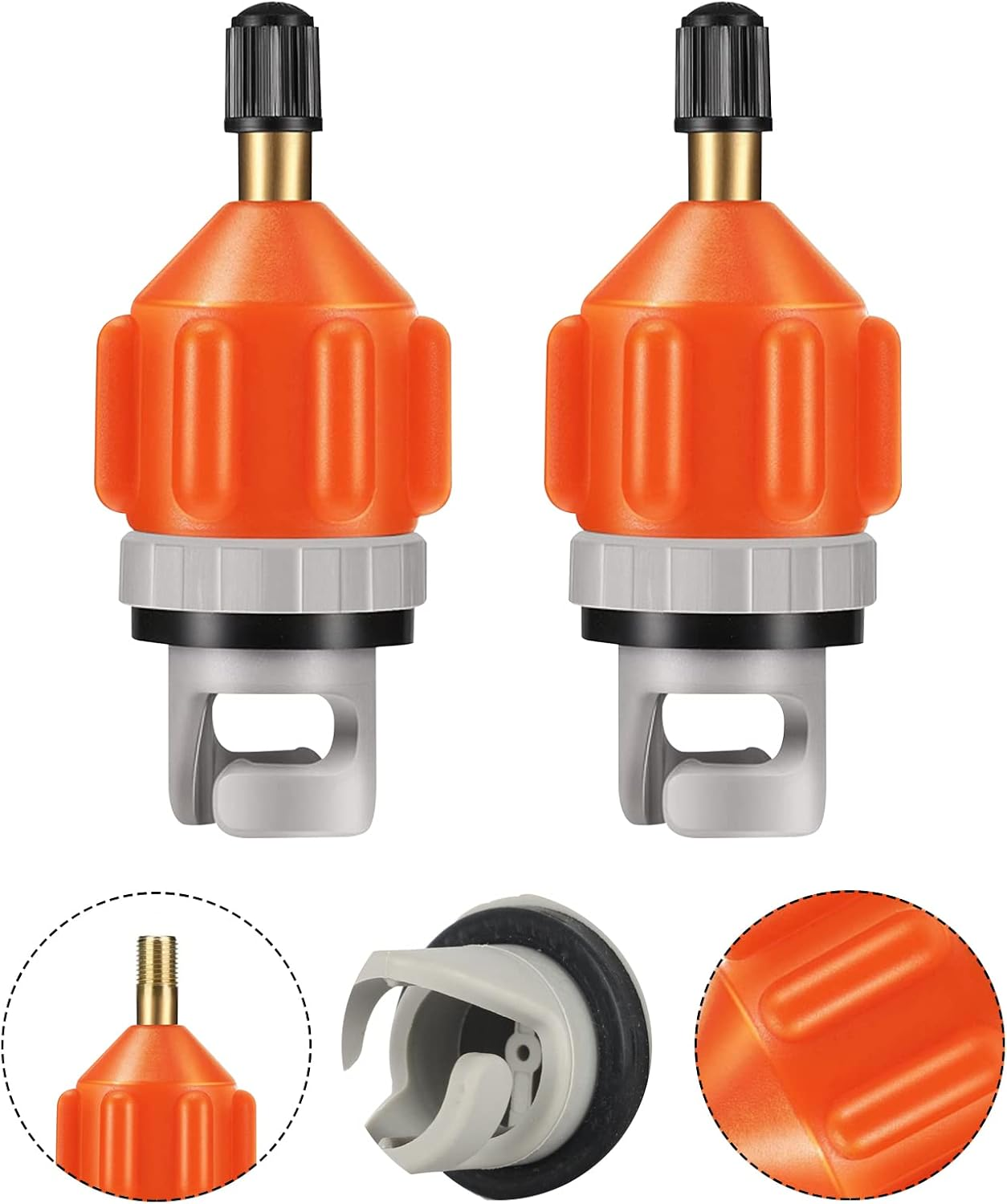 Inflatable Boat SUP Pump Adaptor Vashly Air Pump Converter Standard Schrader Conventional Pump Adaptor Air Valve Adapter Pumping Head Connector for Inflatable Rowing Boat,Stand up Paddle Board,Kayak image number 3