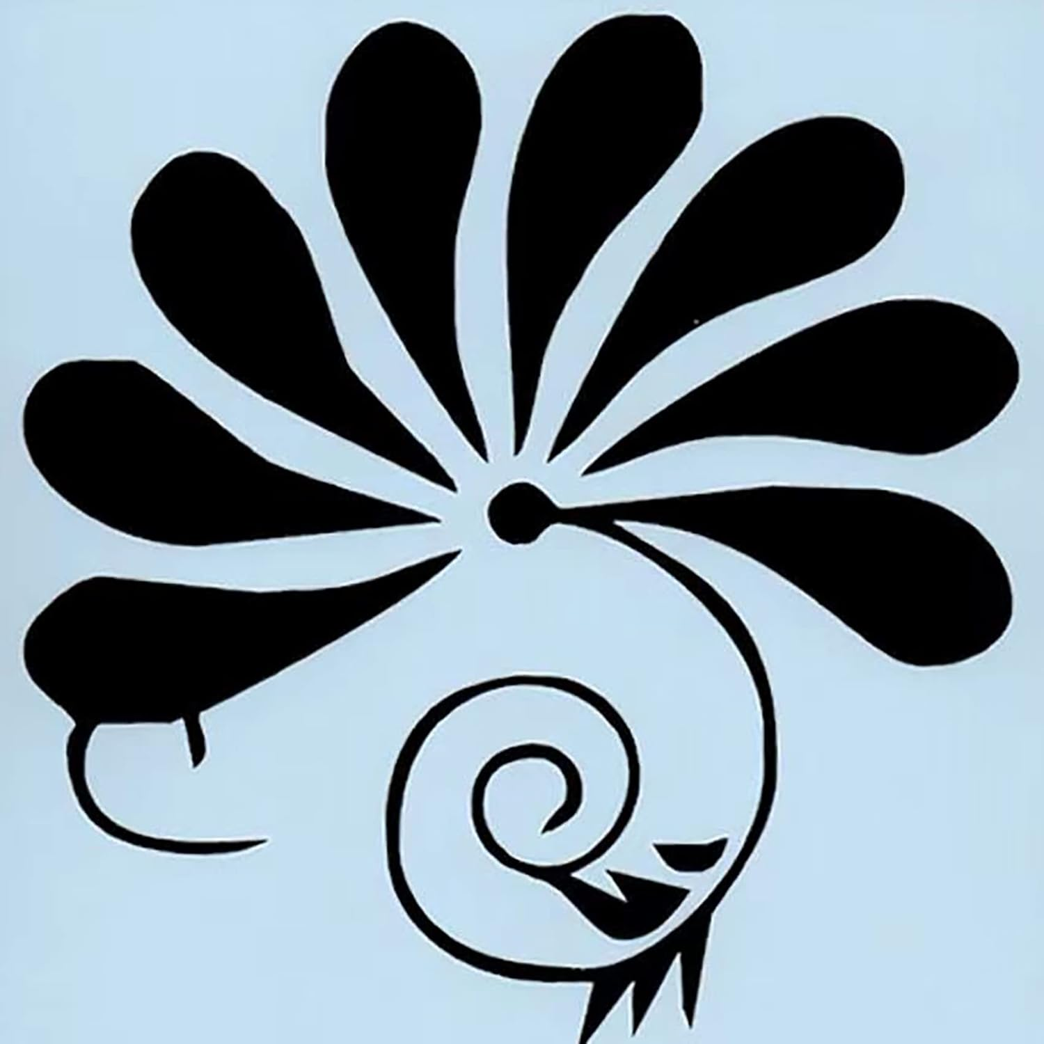 Tunghey 9Pieces Flower Stencils for Painting on Wood Large Painting Stencil Template Rose Leaf Reusable Stencils DIY for Painting Wall Decor Spring (20 X 20 Cm)