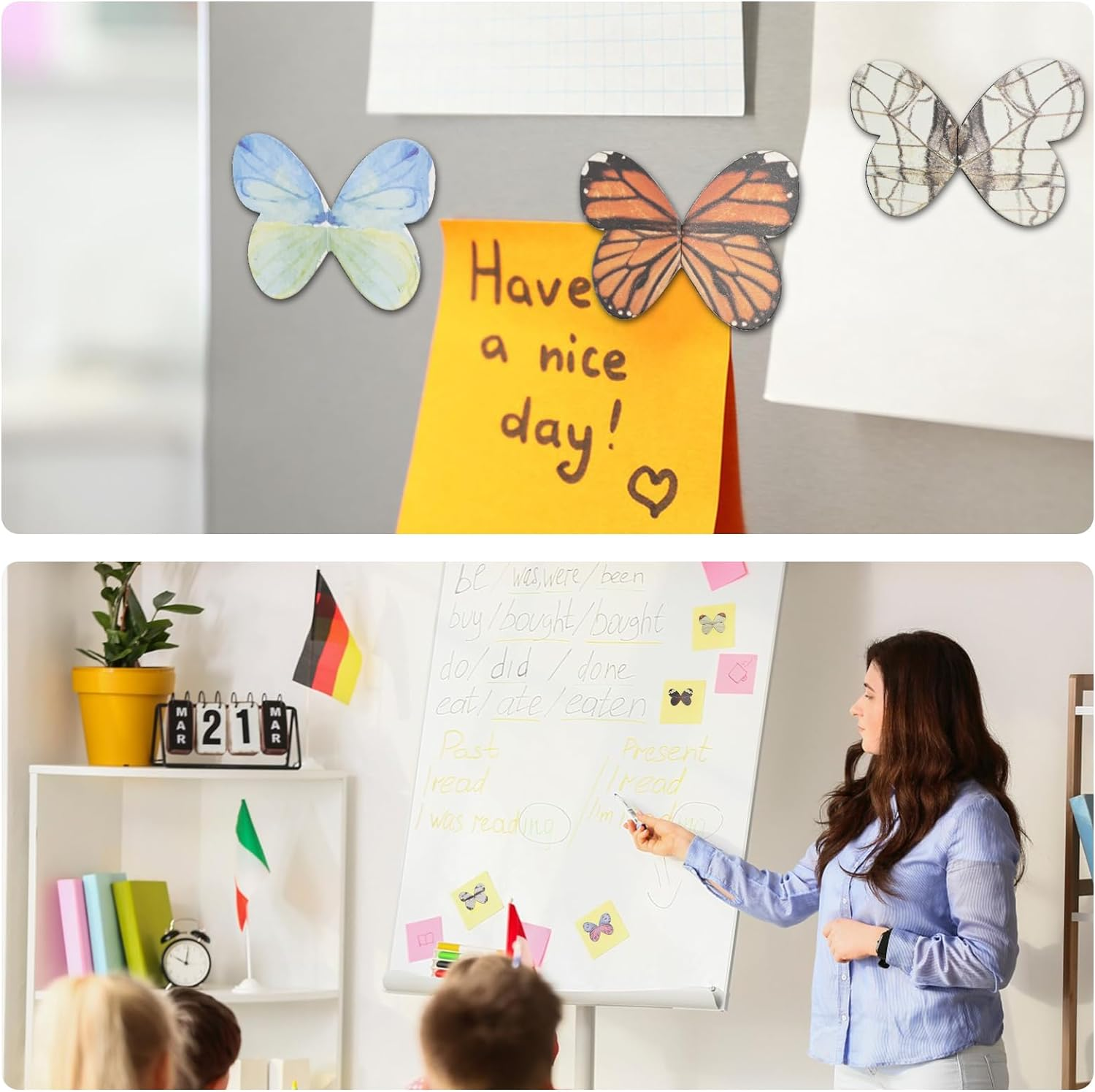 16 PCS Magnetic Butterfly Bookmarks, Cute Bookmark, Pretty Page Bookmarks for Women, Kawaii Book Marker Clip, Magnetic Butterflies for Reading Lovers Girls Kids Teachers Stationery Gifts image number 2