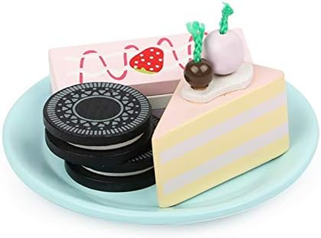 Durable Wooden Kids Pretend Play Food Toy Cooking Tea Set Childrens Tea Party Fun Tea Cups Saucers image number 1