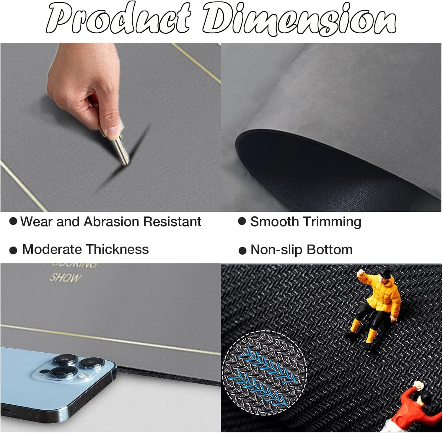 Taoluwin Kitchen Rugs Set, 2Pcs Diatom Mud Kitchen Mats, Super Absorbent Kitchen Runner Rug, anti Slip Kitchen Floor Mats for Front of Sink, Laundry Room, Hallway, 40X60 Cm+40X120 Cm (Welcome) - Plaid image number 6