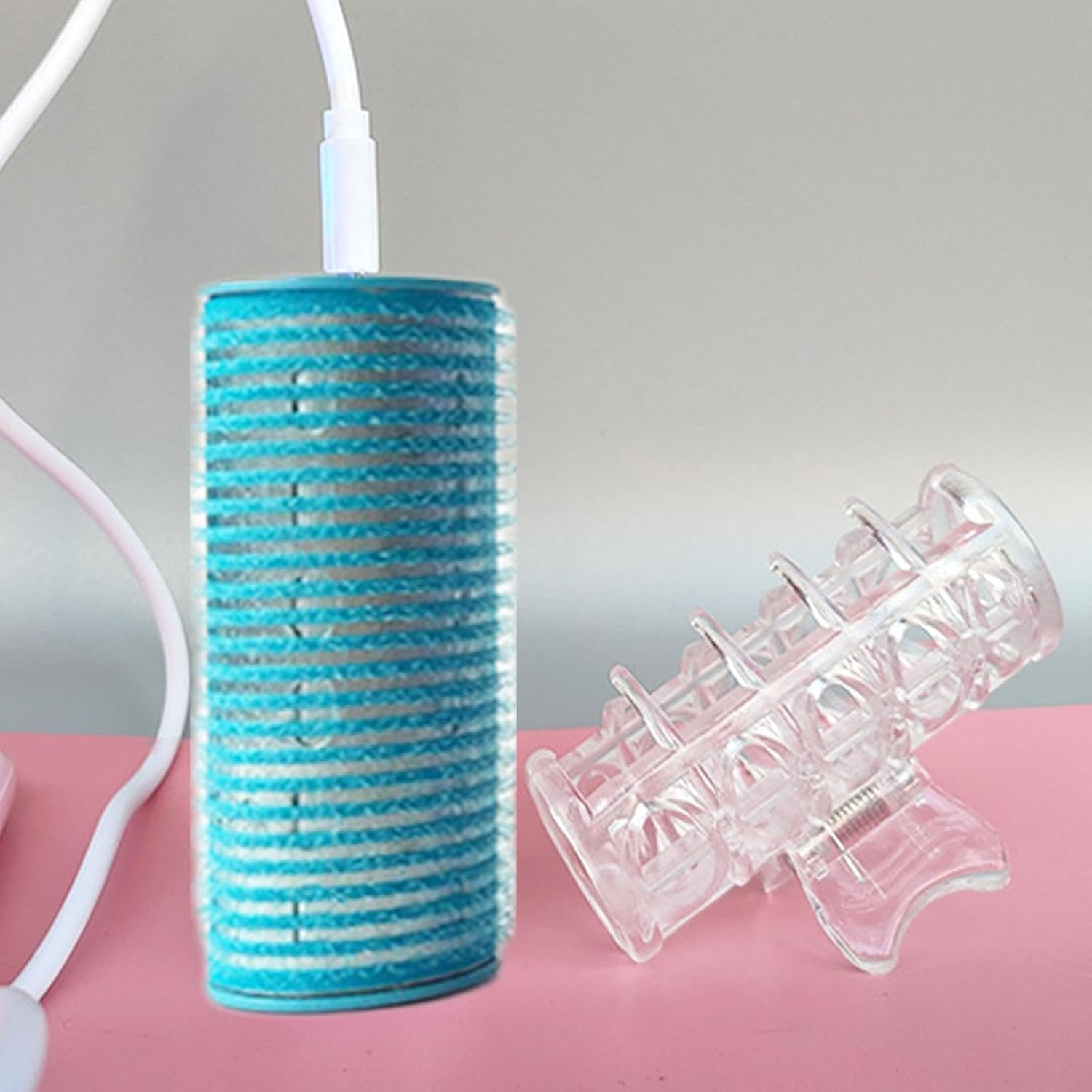 Hot Rollers, Self-Adhesive Hair Rollers, USB Heated Curlers, Self-Adhesive, Portable Curlers, Styling Tools for Curlers, Easily Achieve Flawless For