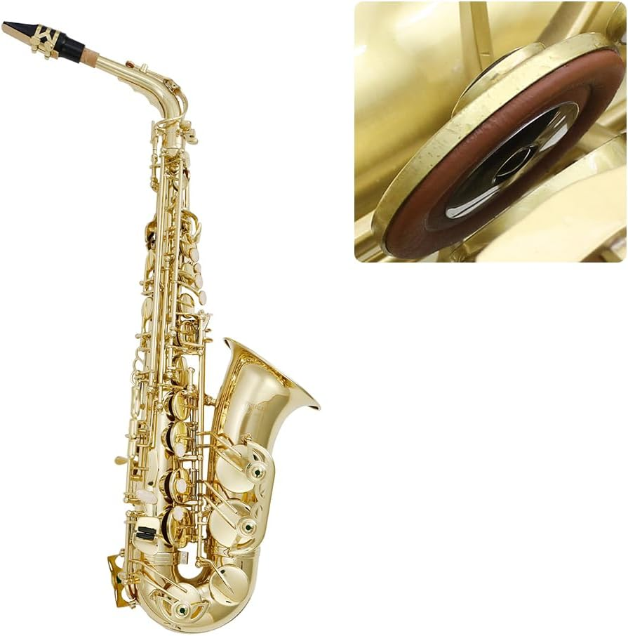 25 Pcs Professional Leather Tenor Saxophone Pads, Brown Saxophone Pads Replacement Woodwind Parts and Accessories image number 2