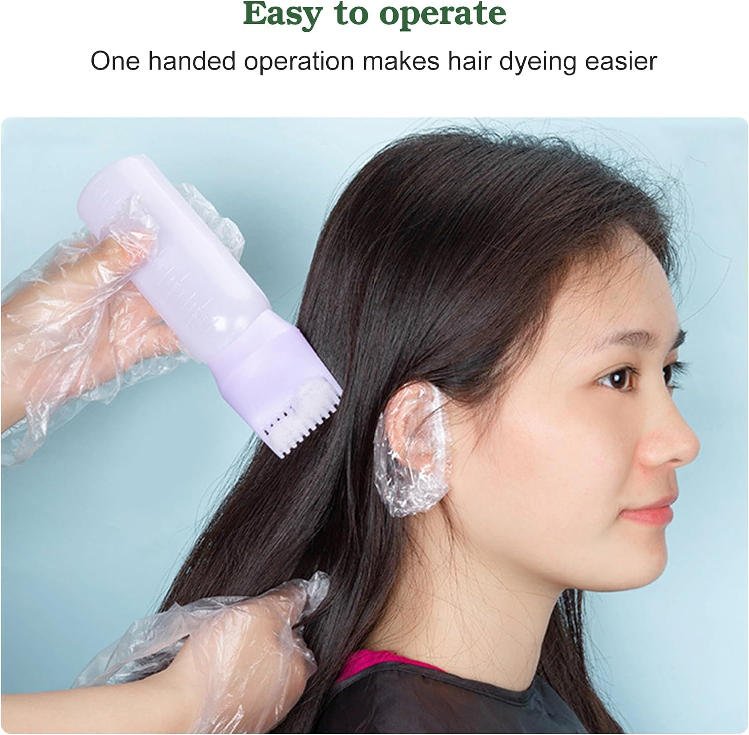 3Pcs Applicator Bottle for Hair Root Comb Color Applicator Bottle Styling Tool (Whitepinkpurple) image number 6