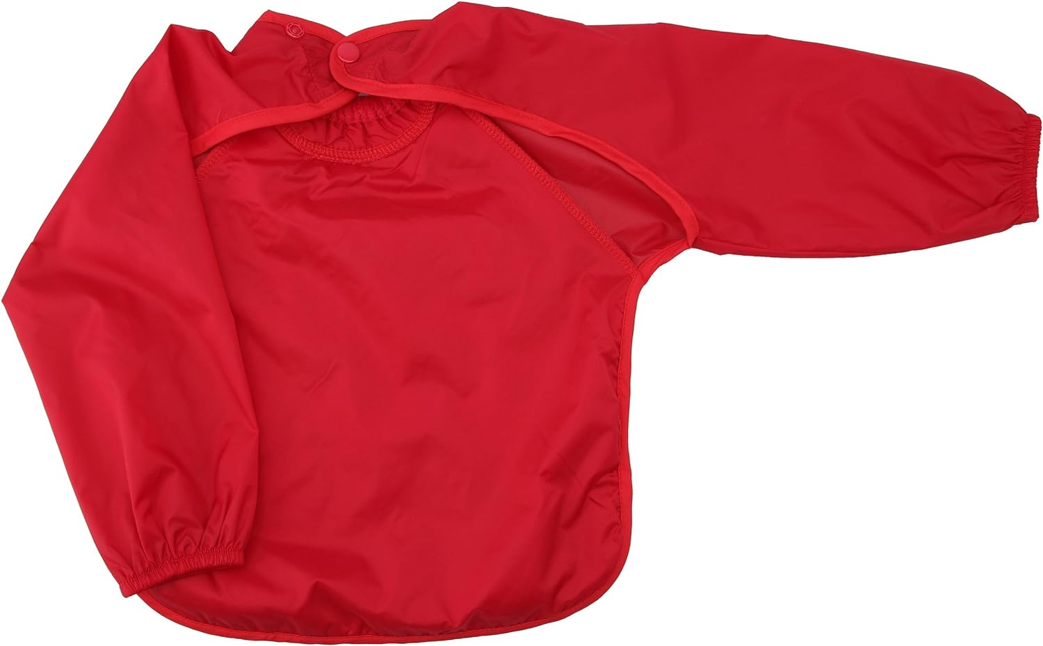 Silly Billyz Towel Baby Bib, Long Sleeve, Small Size, Red