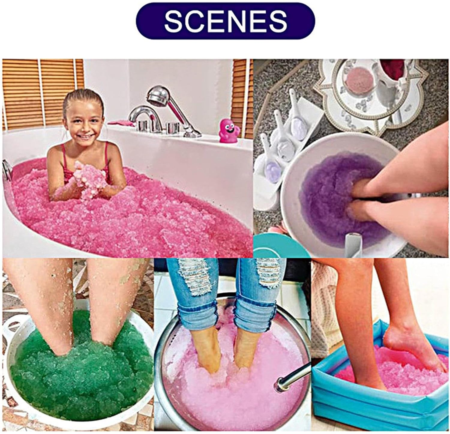 Crystal Jelly Spa Foot Soak, Pedicure Foot Soak for Dry Feet, Rejuvenating Foot Spa Soak, Foot Soak Salts for Women and Men, Moisturizing Foot Bath, Foot Soak Crystals image number 6