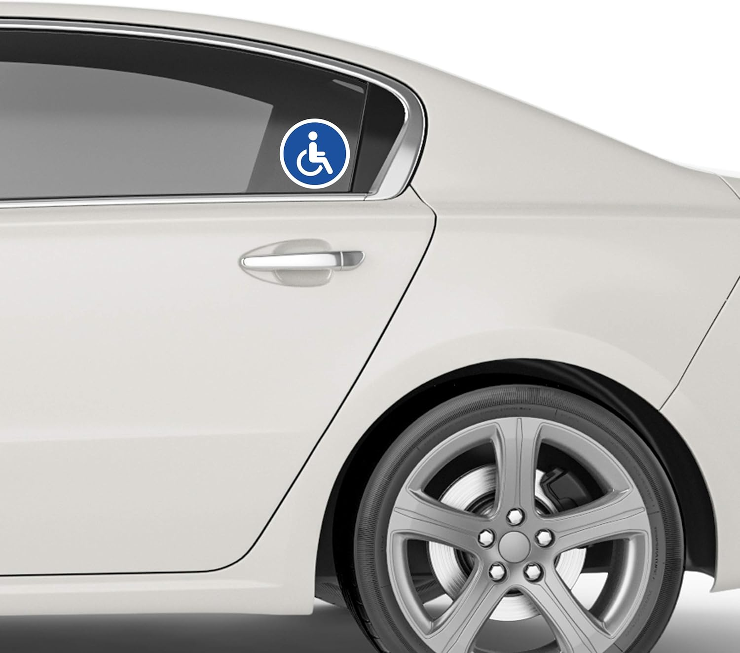 Magnetic Sign Wheelchair I Car Sign Carriage of People with Disabilities I Car Magnetic Foil I Incl. 2 Car Stickers I 4 X 4 Inch image number 2