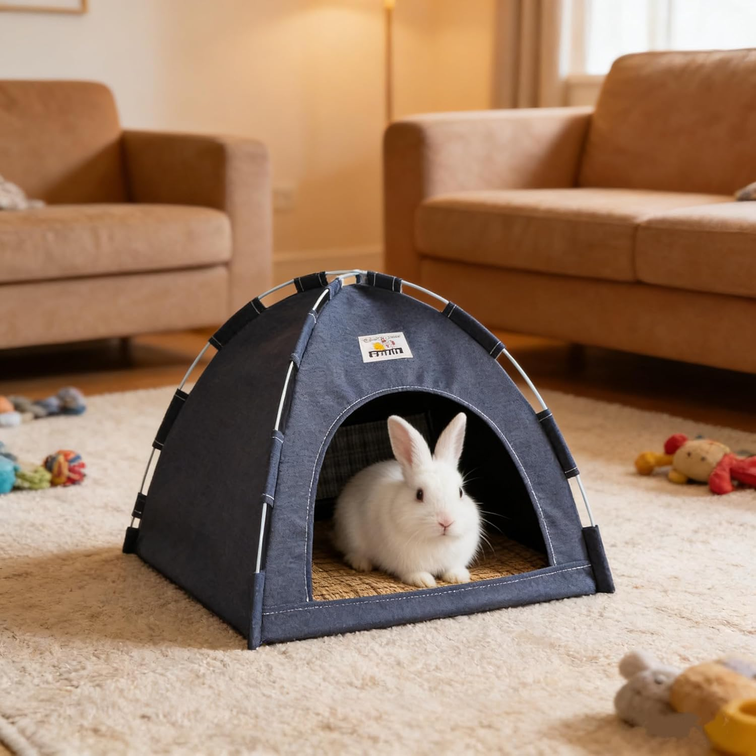 Dog/Cat Tent Bed, Four Seasons Universal Breathable, Washable Dog House for Indoor and Outdoor Use,Removable, Foldable, Portable (GY, M)