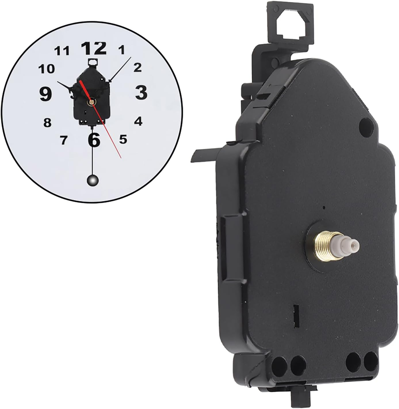Fdit Quartz Clock Movement, DIY Quartz Wall Clocks Movement Pendulum Mechanism Home Colck Repair Parts Replacement for Your Home Living Room image number 5