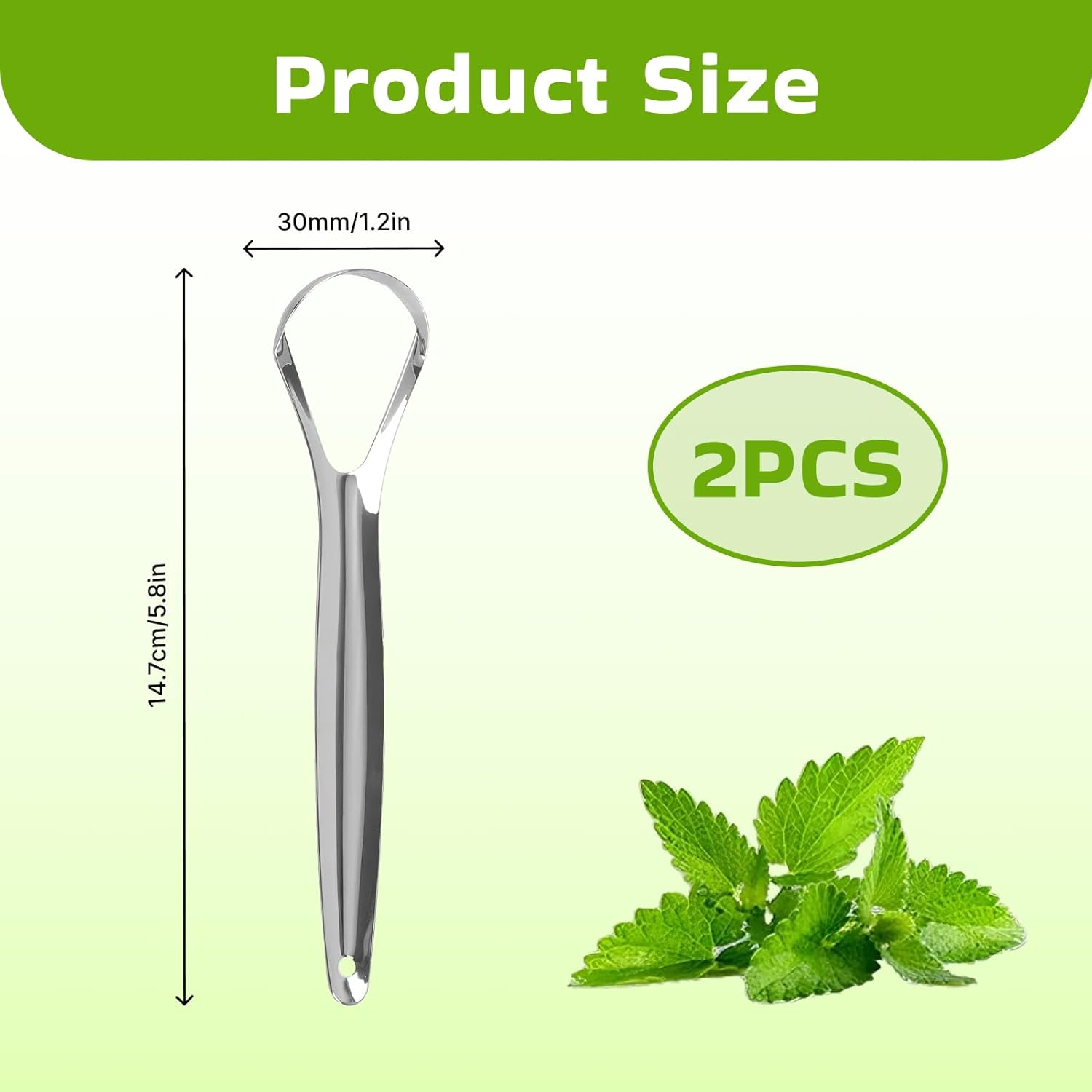 2-Pack Tongue Scrapers: Stainless Steel Tools for Adults & Kids, Help Combat Bad Breath & Boost Oral Hygiene (Bpa-Free, with Cases)