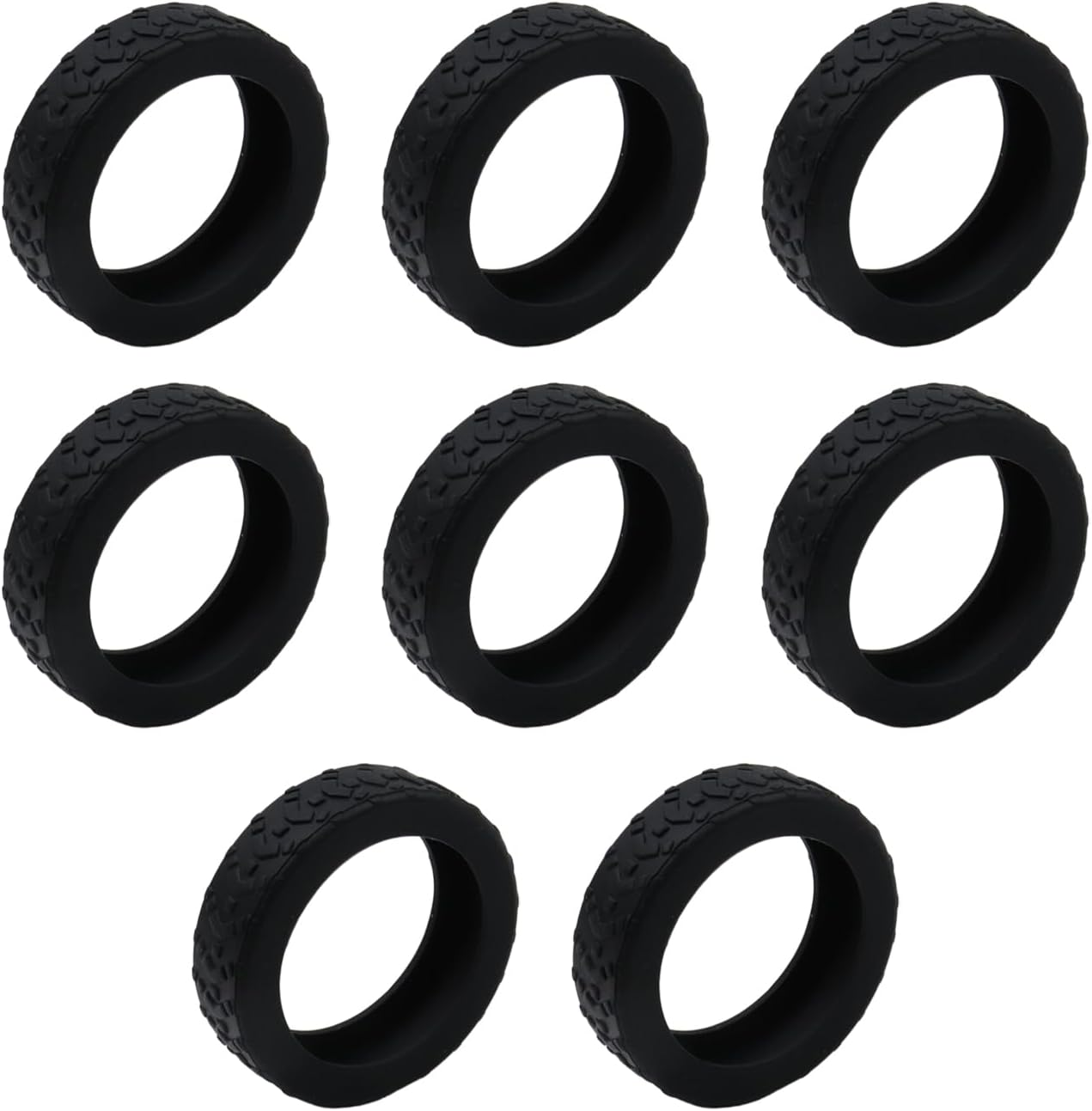 HEVSTIL 8PCS Luggage Wheel Covers, Luggage Wheel Silent Protector Covers, Silicone Suitcase Wheel Cover for Most 8-Spinner Wheels Luggage Sets,Protects and Securely Carries Your Luggage,Black