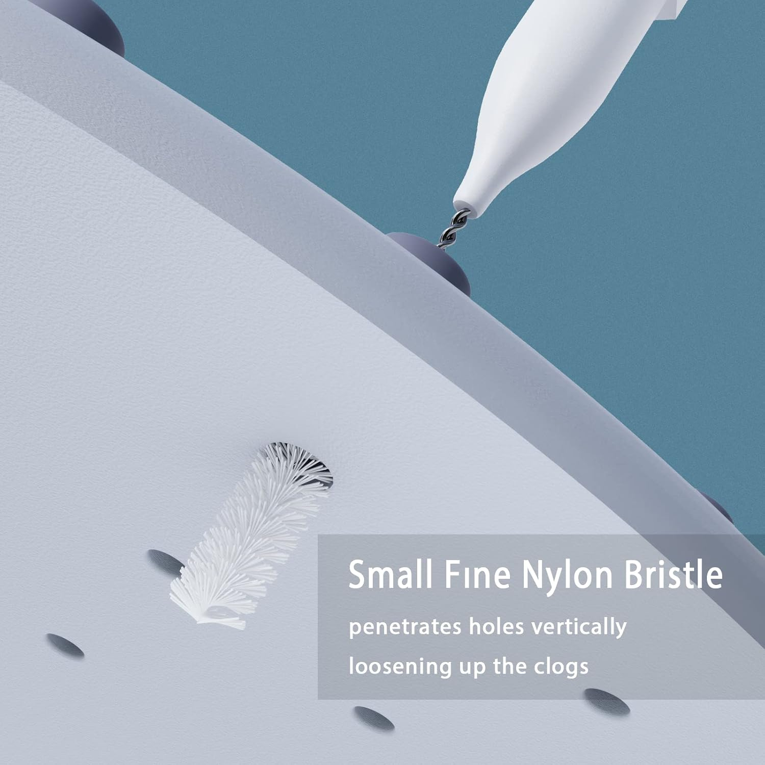 Shower Head Cleaning Brush for Small Hole, Multifunctional Shower Head Cleaner Tool Anti-Clogging Nozzle with Storage Boxes, Showerhead Cleaning Brushes Picks for Household, 20 Pcs image number 2