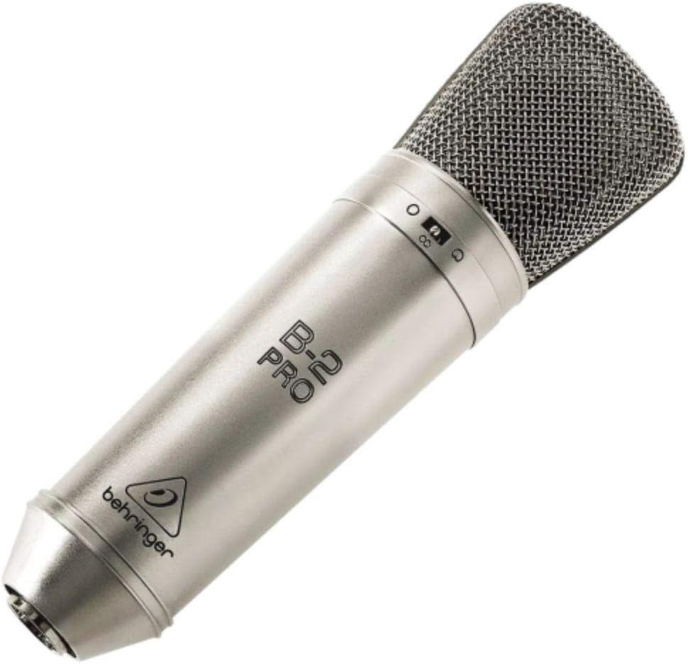 Behringer B-2PRO Large Dual-Diaphragm Studio Condenser Microphone, Silver image number 5