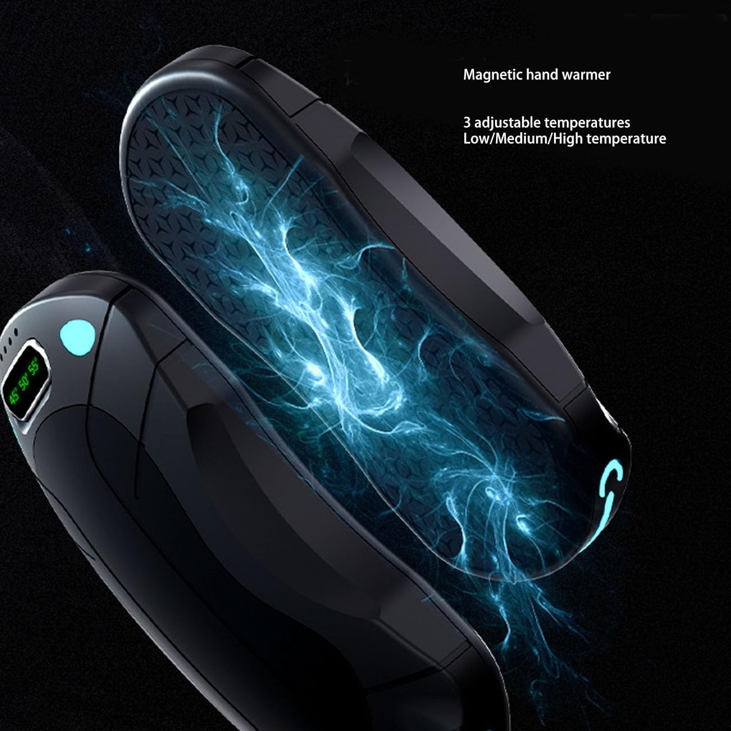 Magnetic Rechargeable Hand Warmers 2 Pack, 3 Level Temperature Control Portable Pocket Heater, 2500Mah Split Electric Handwarmers, for Camping,Golf,Travel image number 4