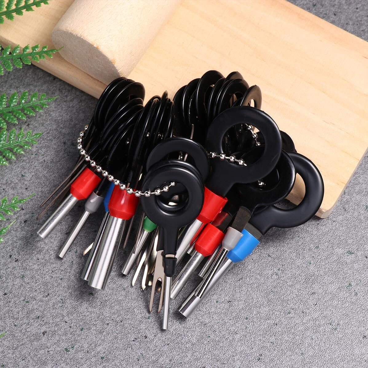 CVUTOVO 39Pcs Car Terminal Removal Tool with Connector Pin Release Puller Metal Plastic Construction Easy Wire Harness Repair for Automotive Electrical Crimp Connector Maintenance image number 5