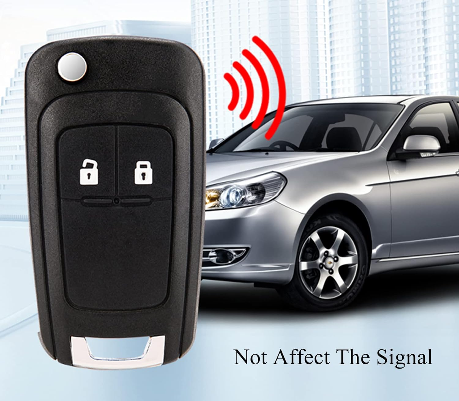 Kelay 2 Button Car Key Shell Remote Control Replacement Compatible for Opel Buick Astra Insignia Vectra Chevrolet Cruze Spark Captiva Orlando Black 2 Pieces