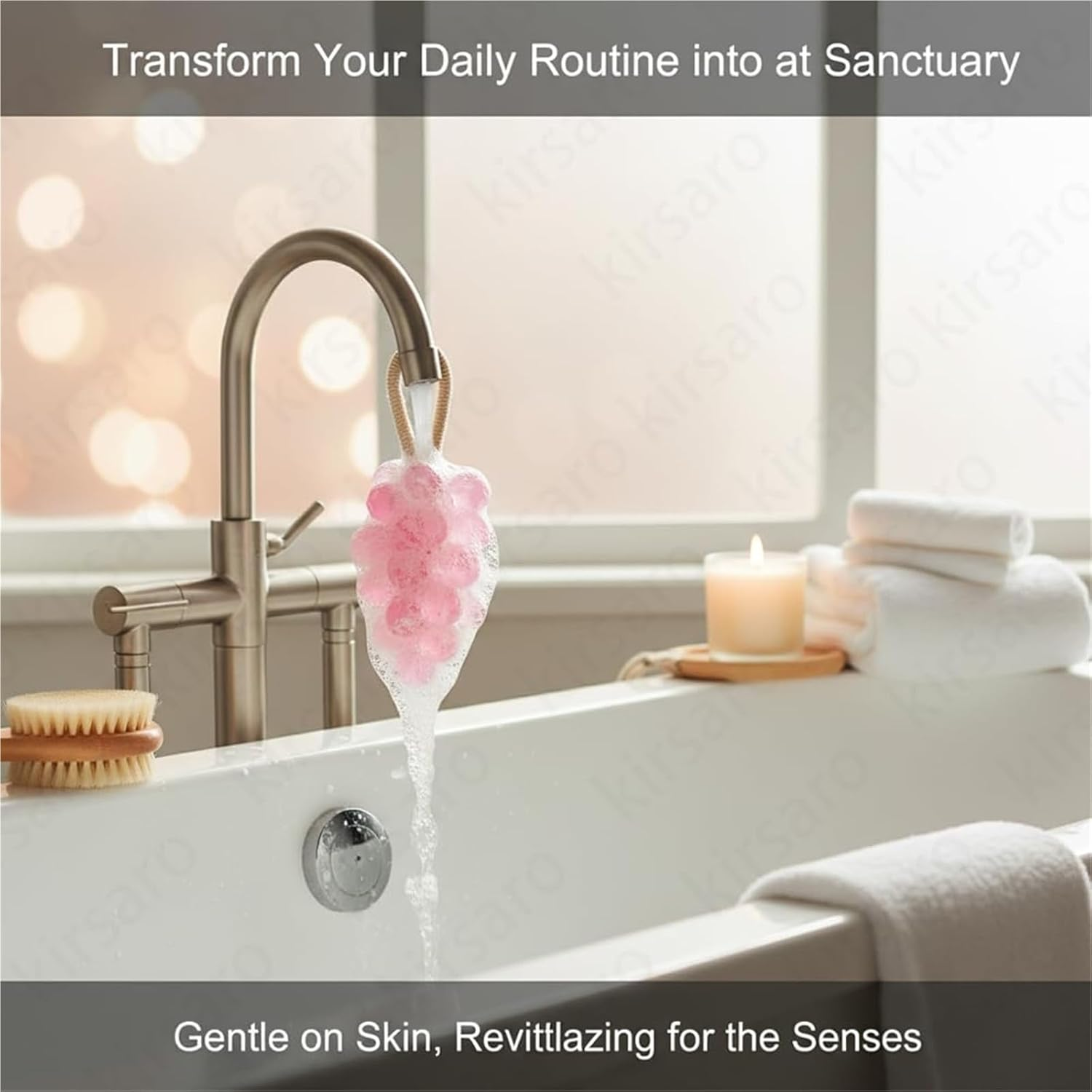 Grape Soap on a Rope, Handmade Crystal Grape Soap Gentle Cleansing, for Body, Hand＆Face Cleanser for Soft, Smooth Skin, Fresh Air(Greentea) image number 2