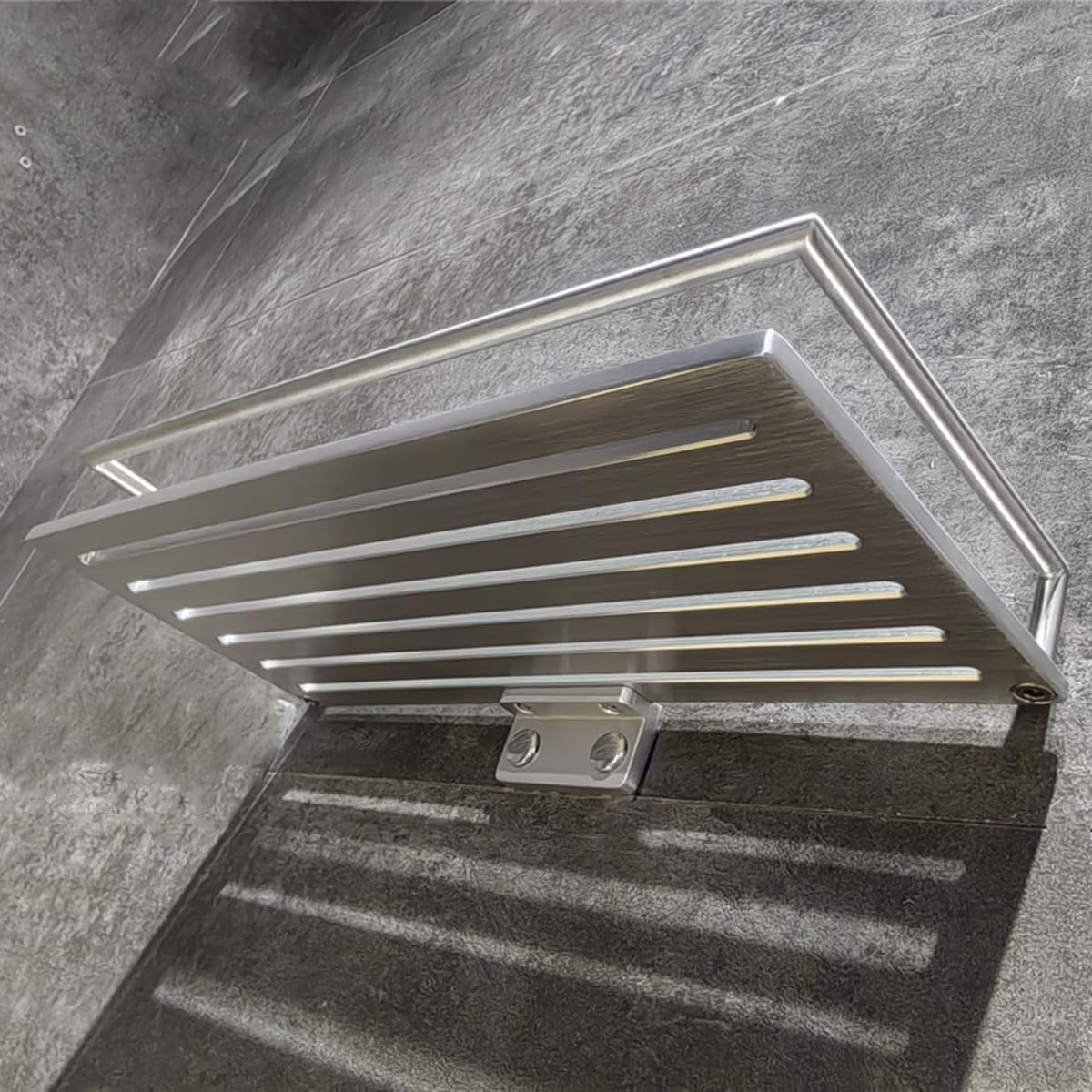 Frafuo Shower Caddy Corner Shelf for Bathroom Storage 300Mm Aluminum Brushed Wall Mount Bathroom Shelf over Toilet Storage Rustproof Kitchen Storage image number 2