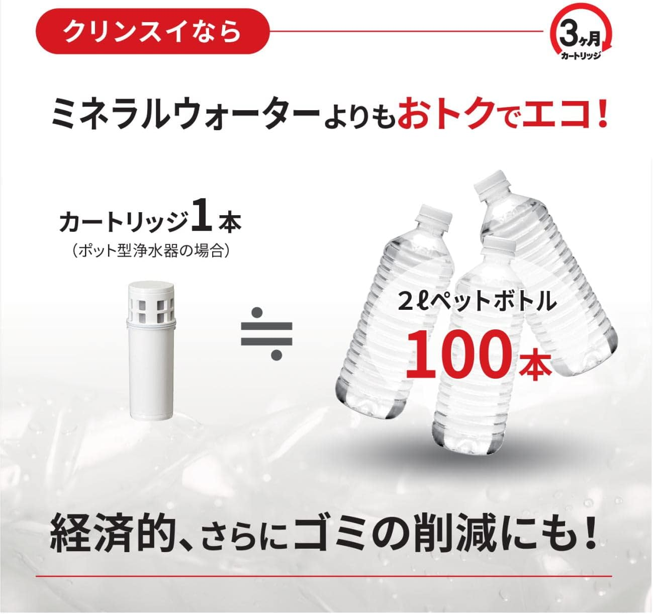 Mitsubishi Rayon CPC5W-NW Replacement Cartridge for Water Purifier, Super High Grade (2 Pack) image number 2