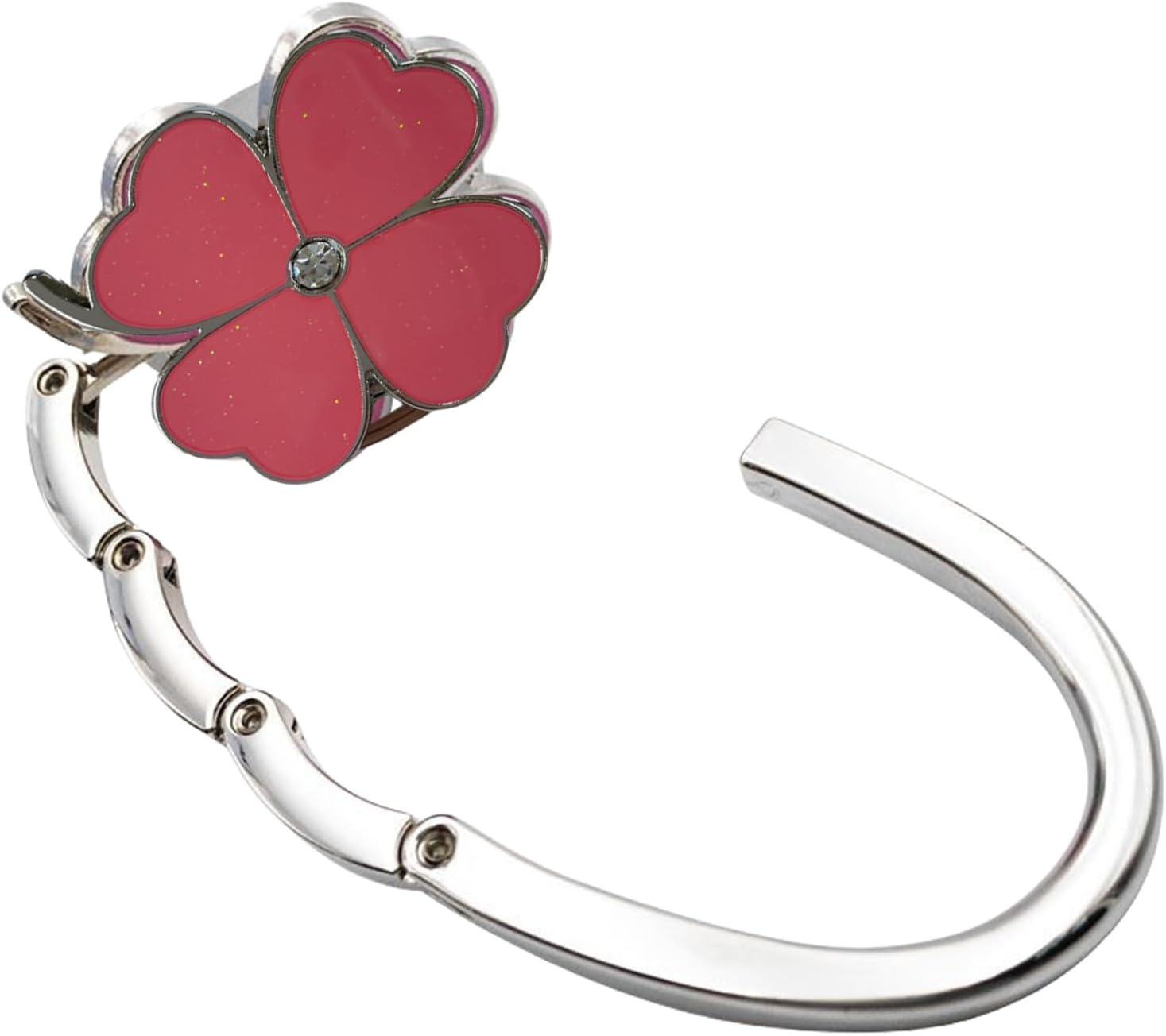 Bag Holder for Table, Purse Holder for Table | Four Purse Clips Designed in Clover - Pocket Holder, Handbag Organizers, Desk Bag Hanger For image number 1