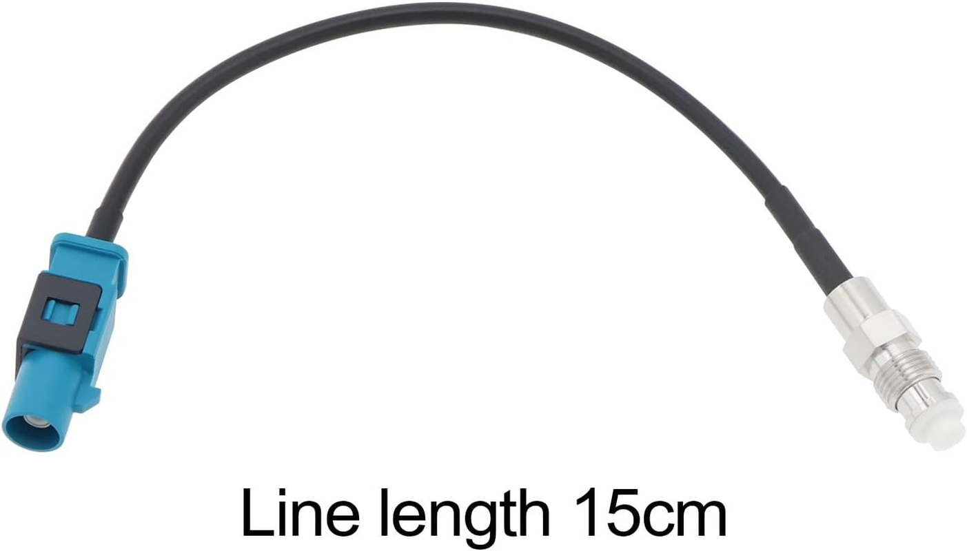 VGOL 2Pcs Antenna Adapter Fakra Plug Male to FME Socket Female Vehicle Aerial Antenna Coaxial Adapter RG178 Cable GPS Antenni Adapter Cable GPS Navigation FM AM Radio