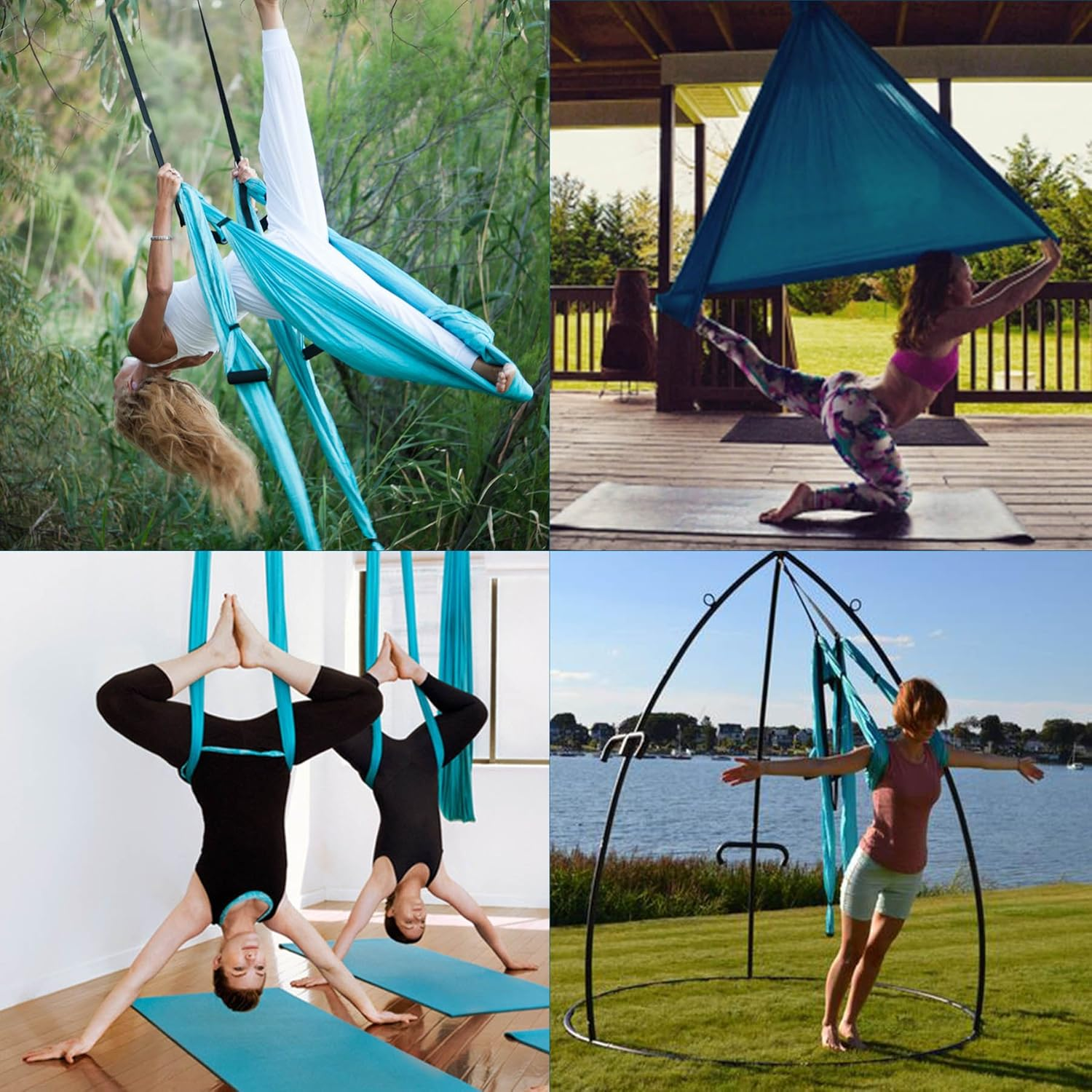 Aerial Yoga Swing Air Fly Yoga Hammock Silk Hammock Yoga Swing Fitness anti Gravity Swing with 180 Kg / 400 Lbs Load image number 6